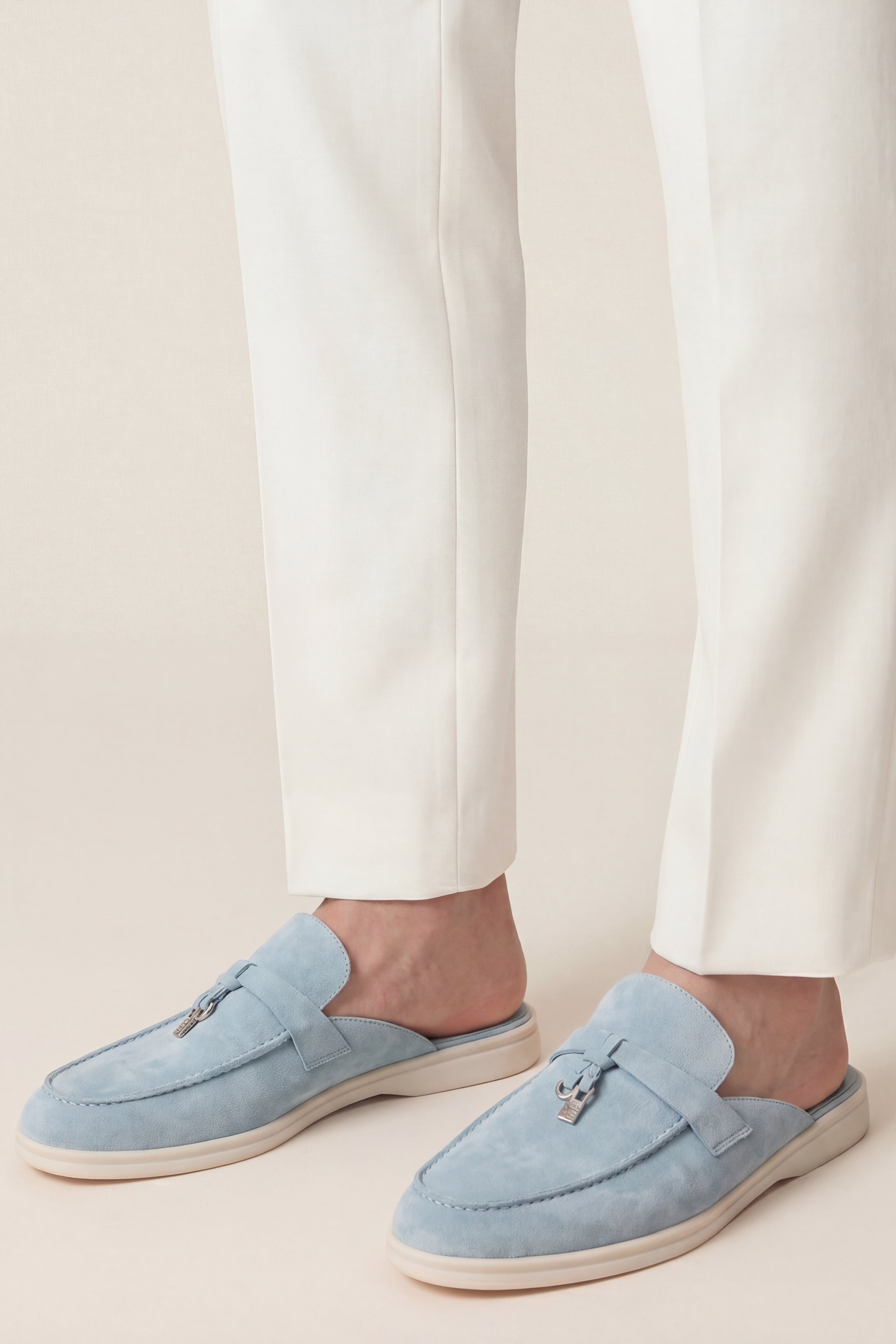 Maretti Buckle Mule Light Blue