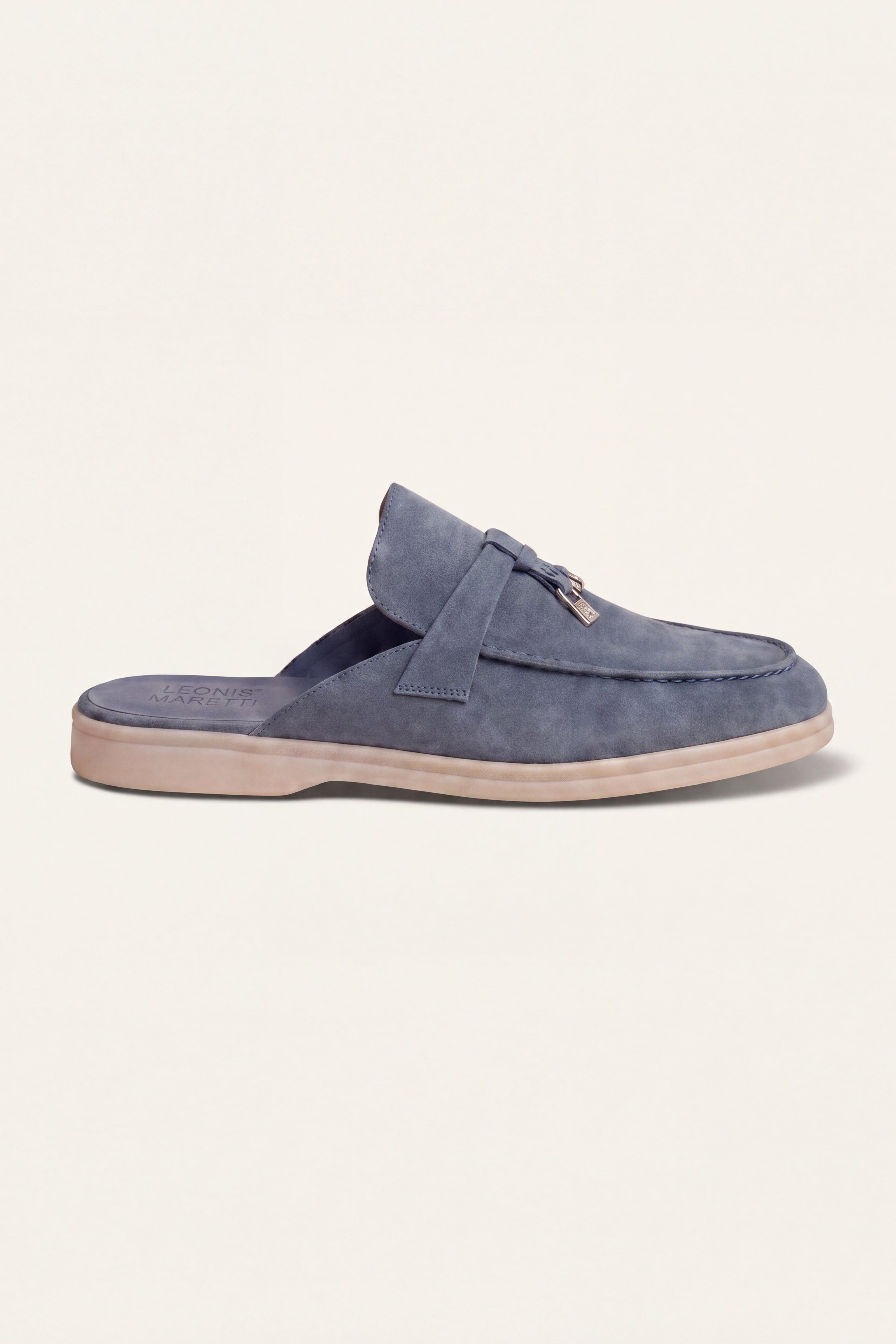 Maretti Buckle Mule Blue