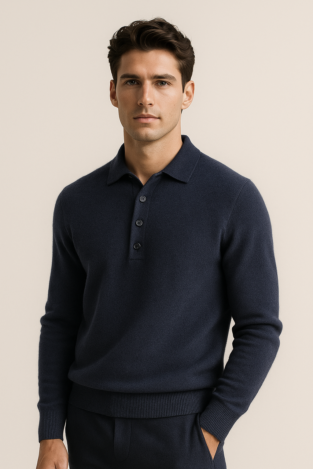 Alessandro Merino Polo Maglia Blu Navy