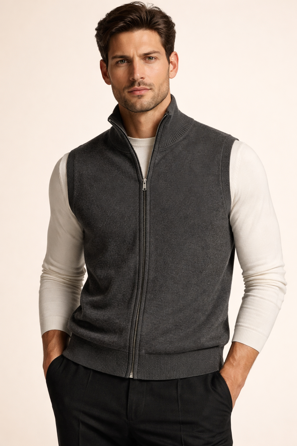 Gilet Alberto Merino Grigio Scuro
