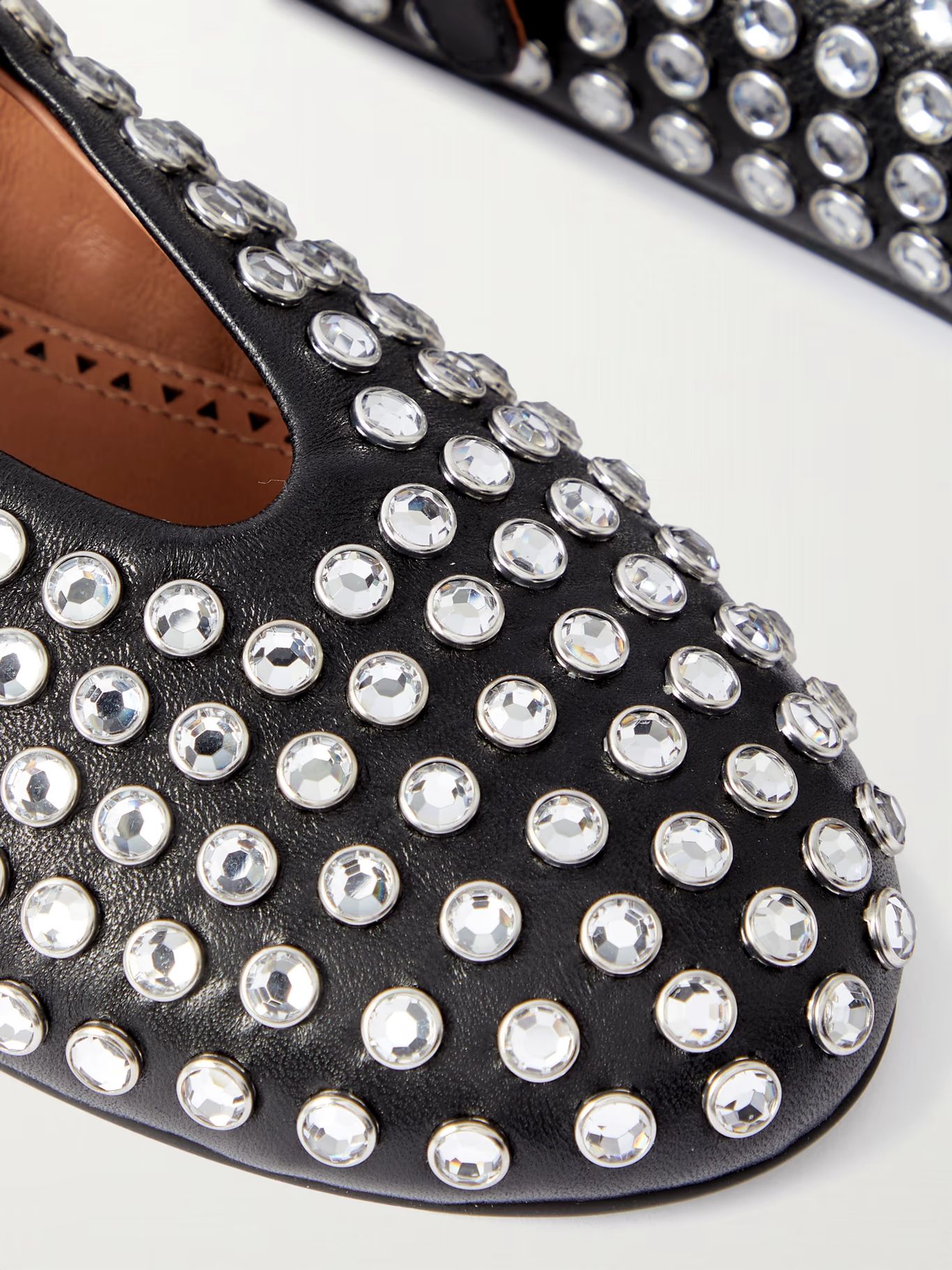 Ballerine in pelle di agnello con strass