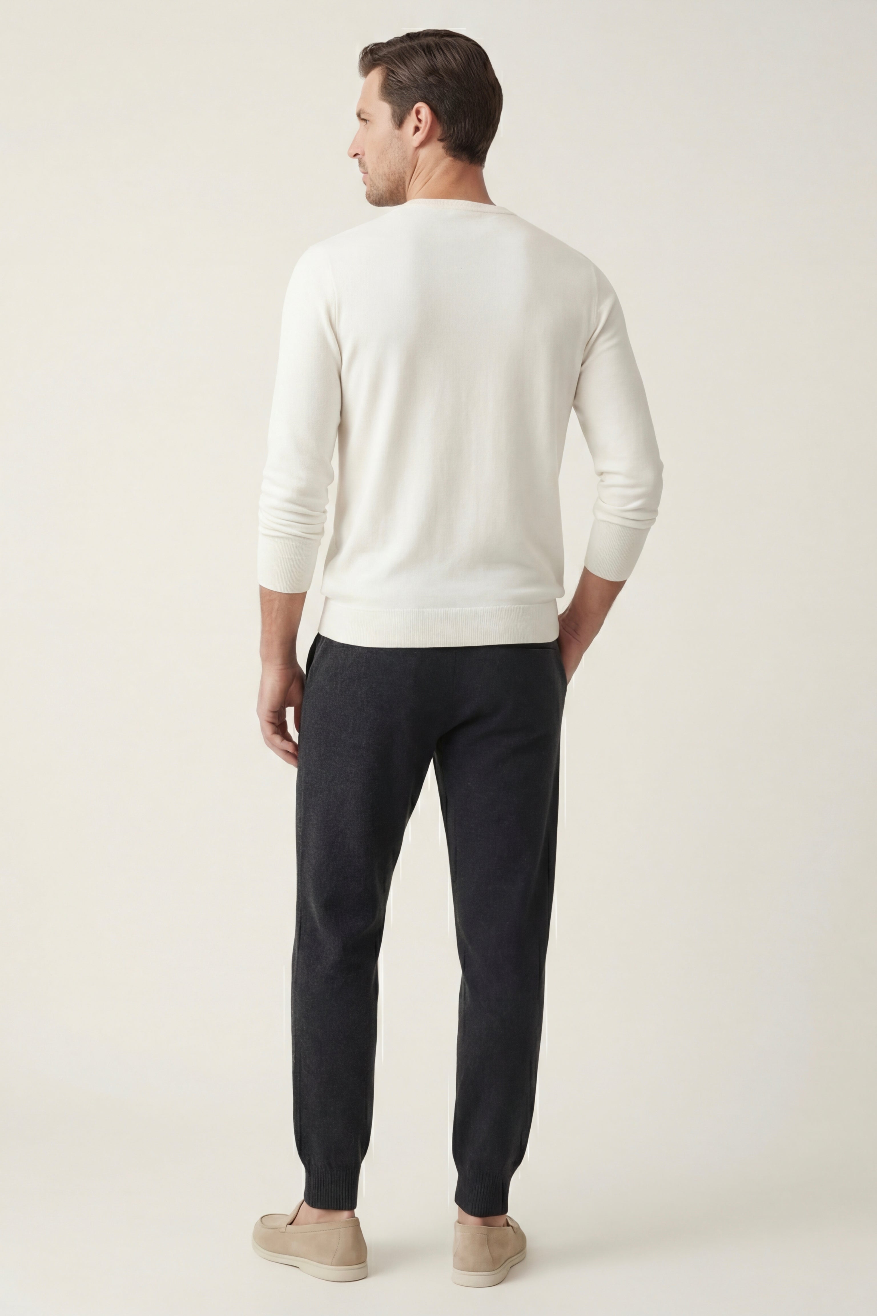 Sartore Pantaloni in Cashmere Grigio Scuro