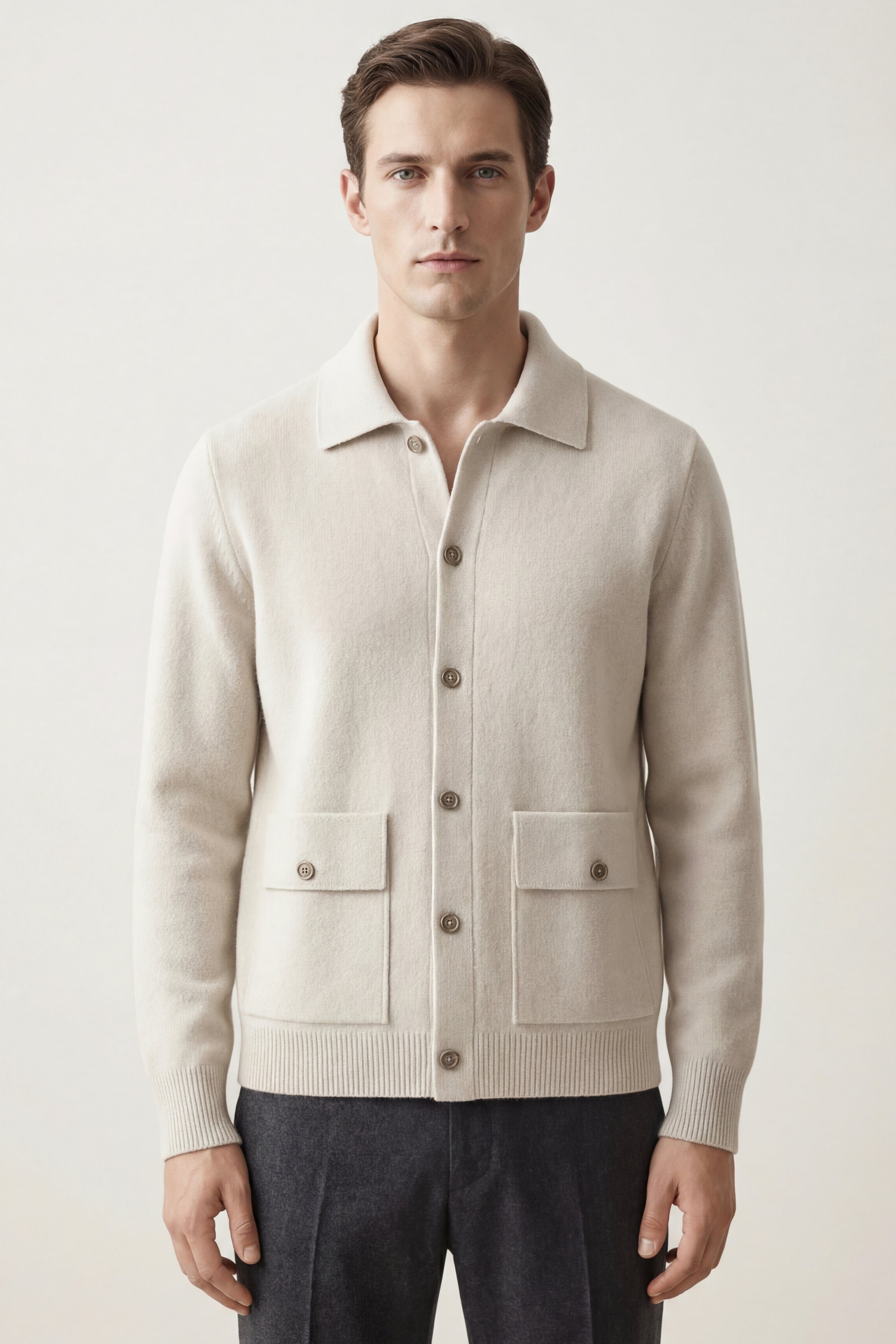 Cardigan in cashmere Lorenzo avorio