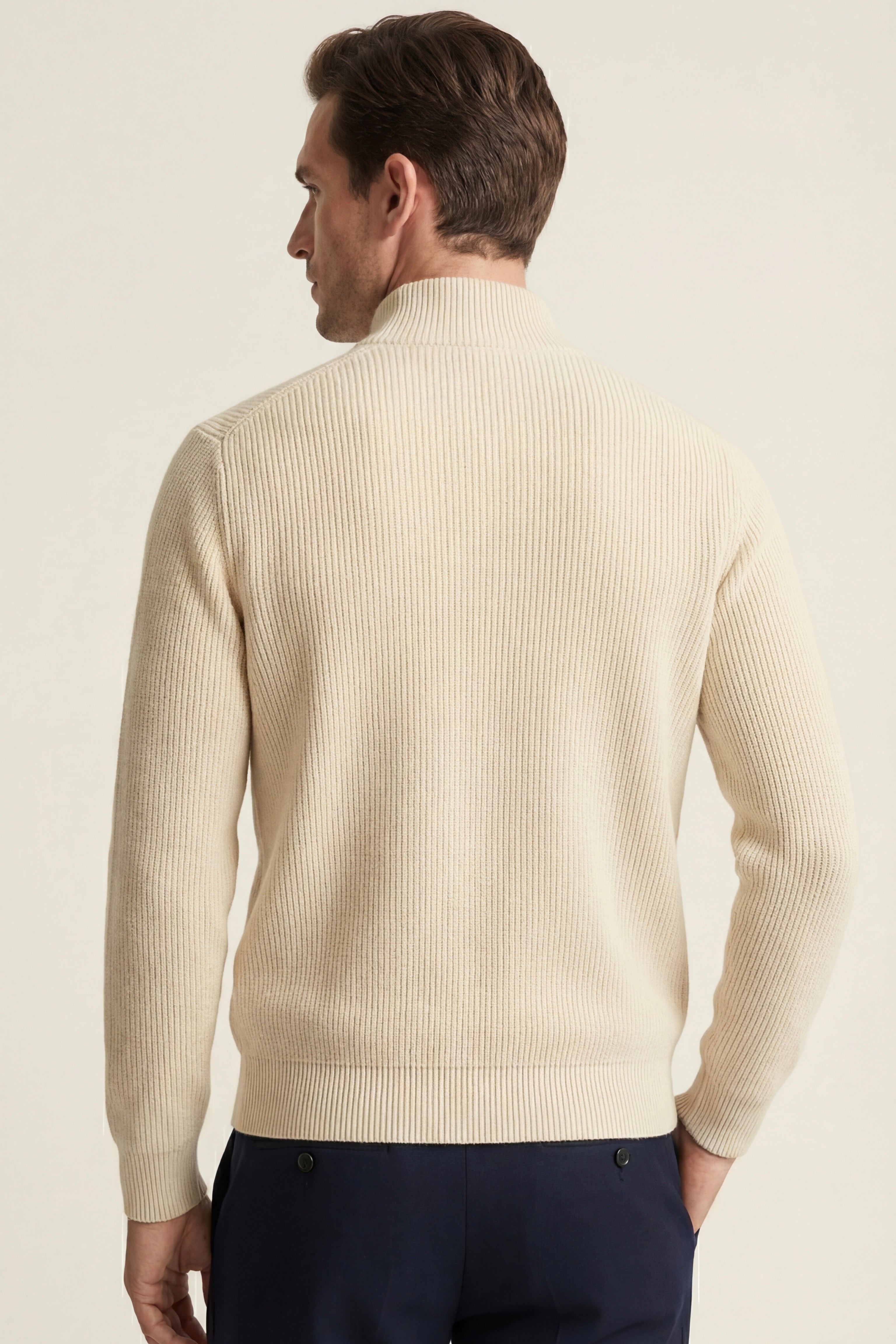 Cardigan Roma in cashmere color crema