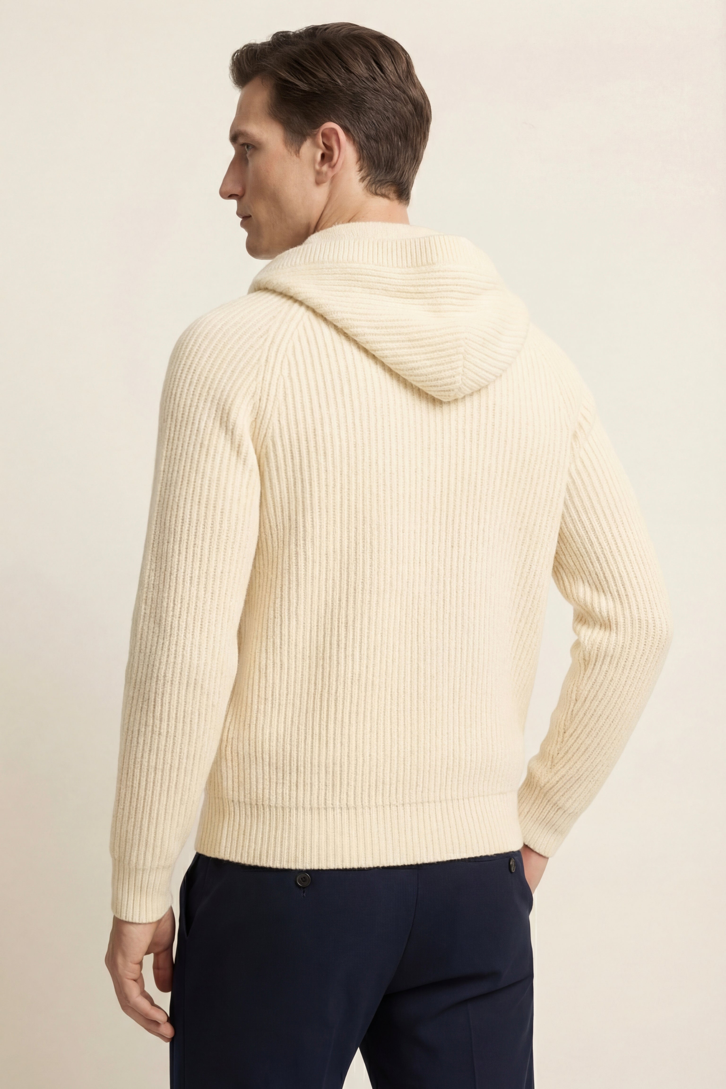 Maglia con cappuccio Sorrento avorio