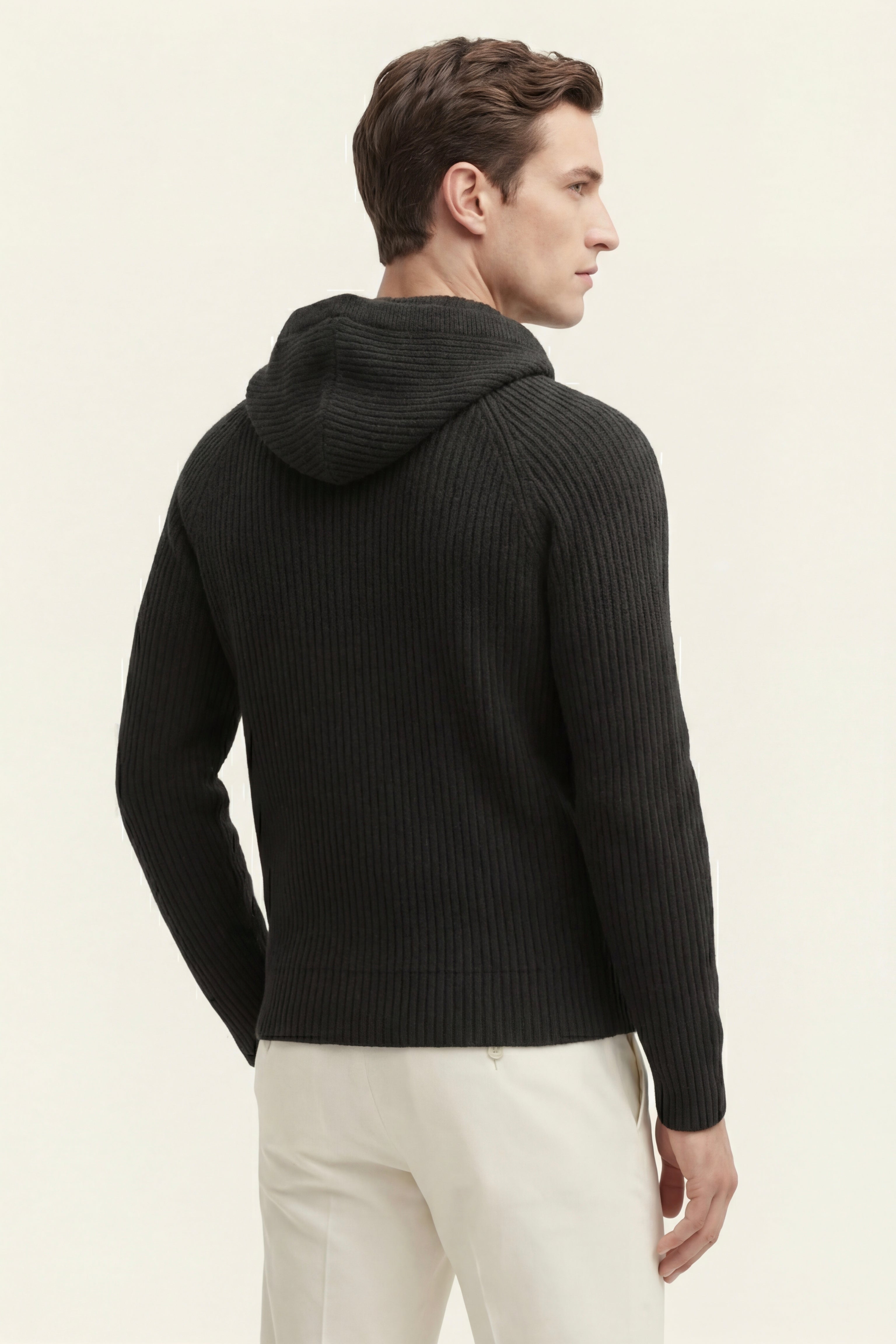 Felpa Sorrento in maglia con cappuccio nera