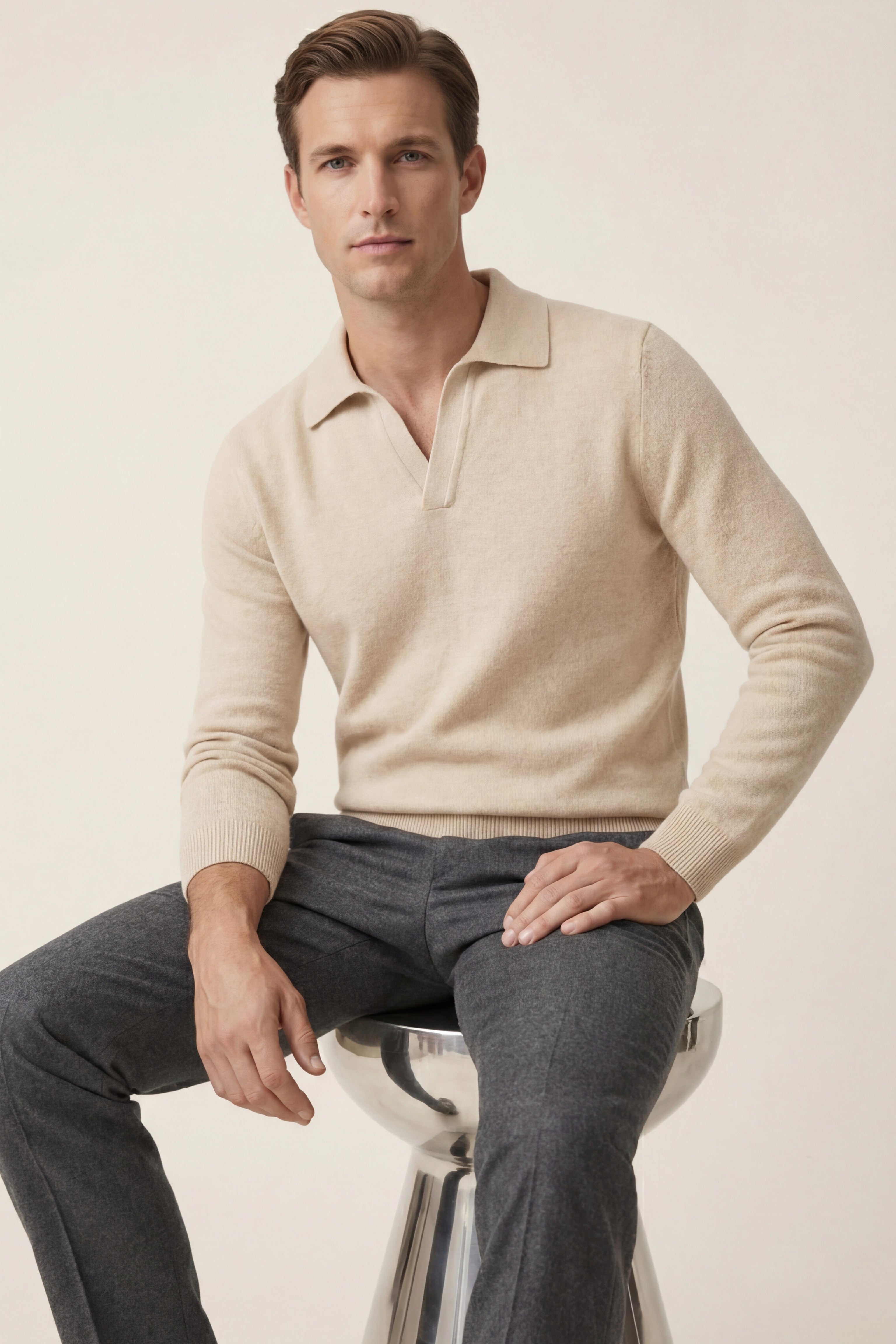Marencio Maglia Polo Cashmere Avena