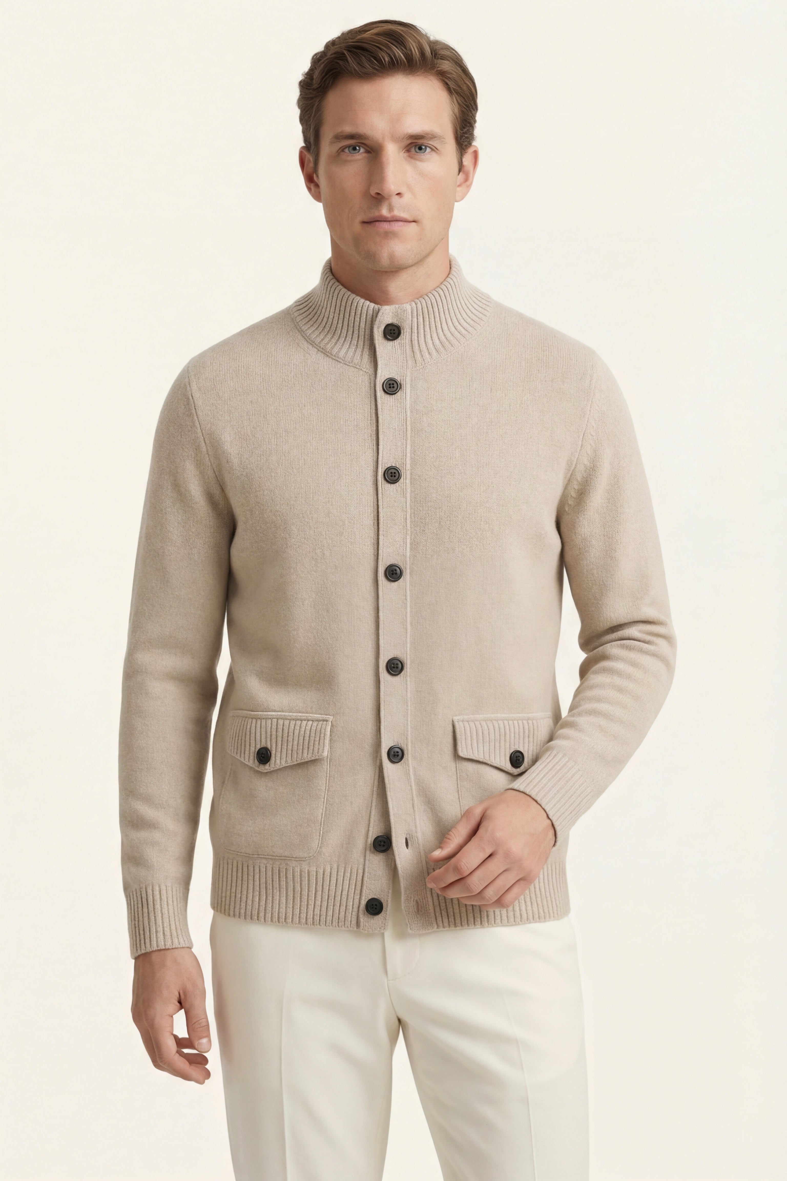 Cardigan Giotto Cashmere Sabbia