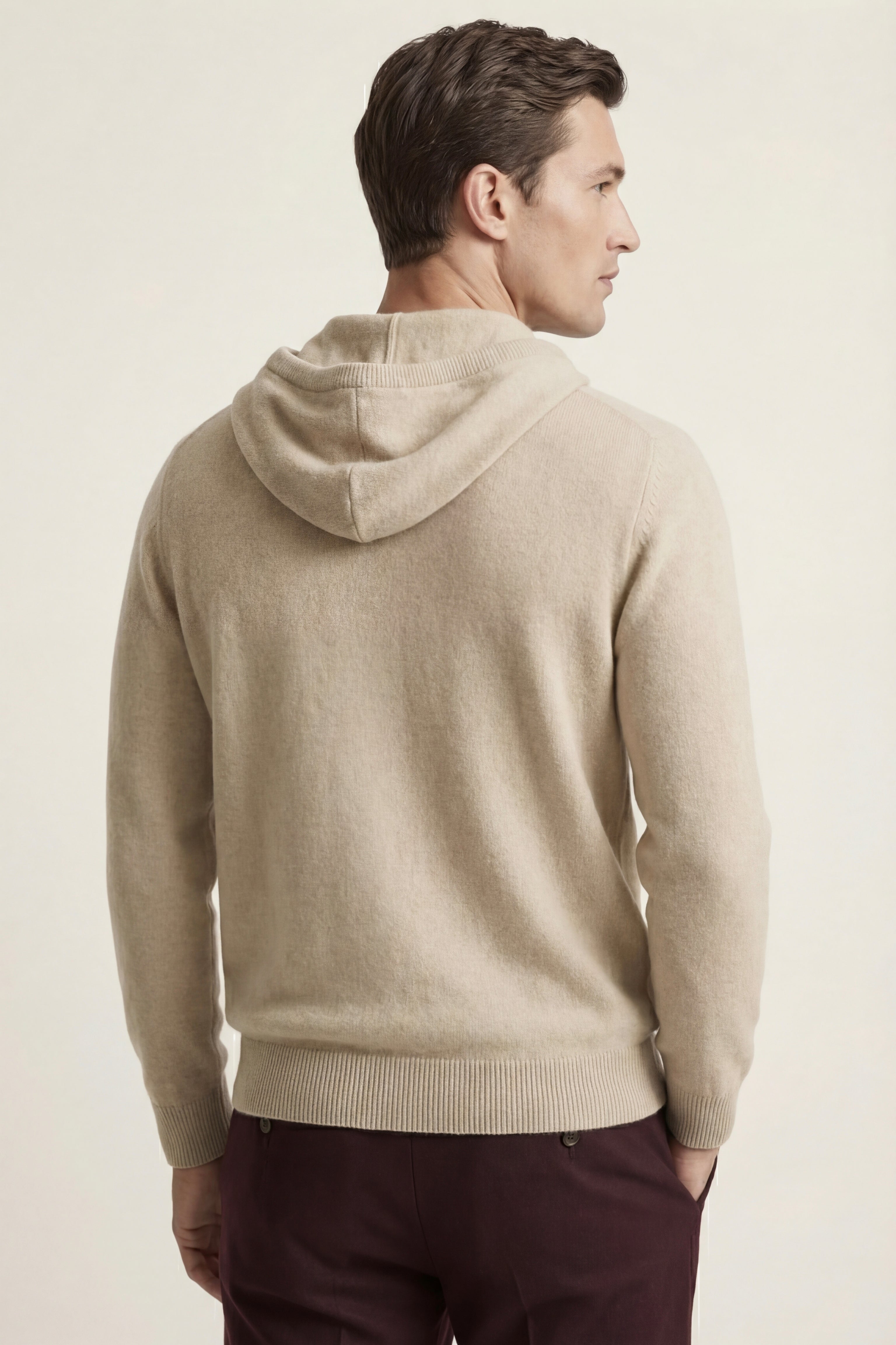 Taviano Maglia con Cappuccio Beige