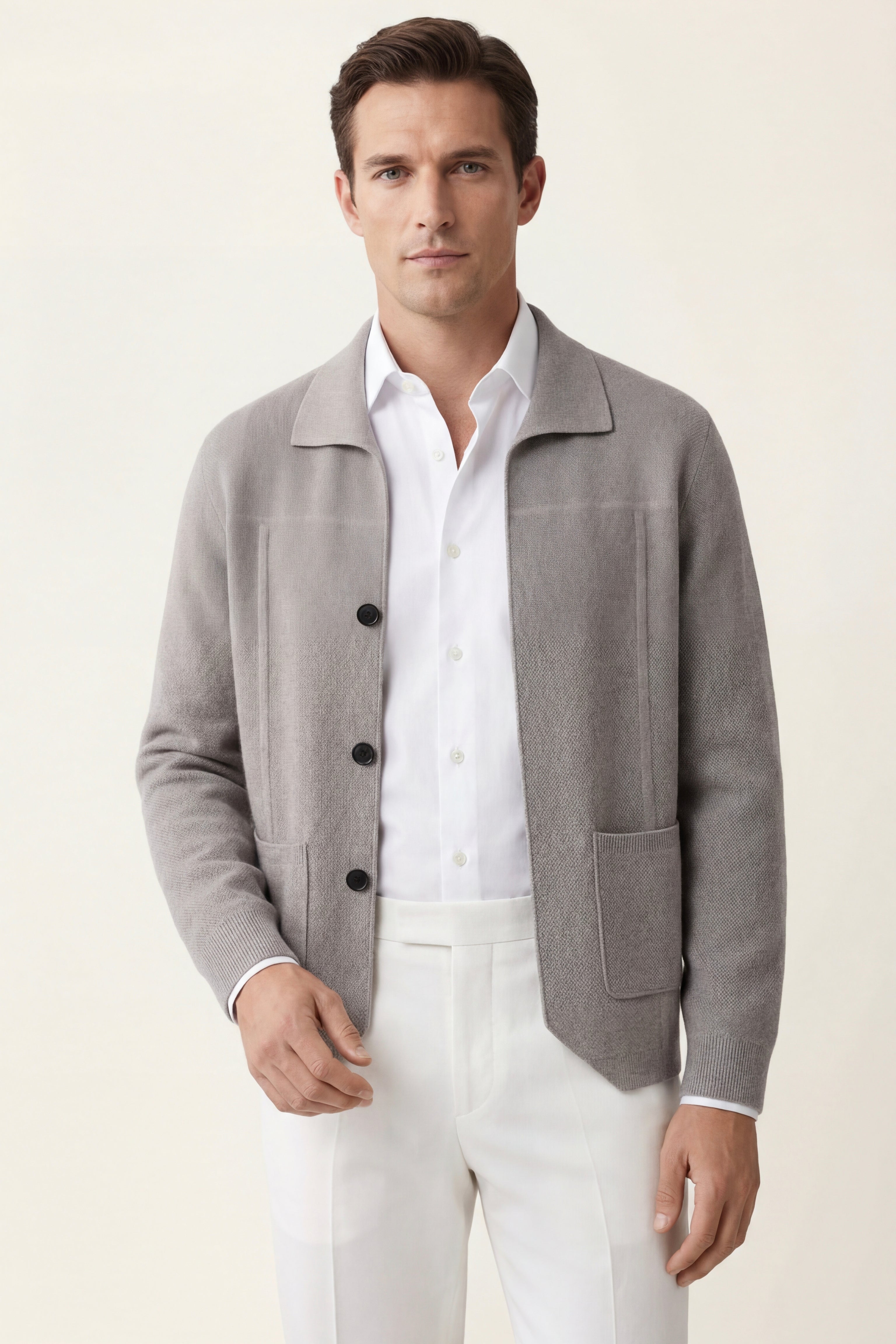 Cardigan Valero in Cashmere Grigio
