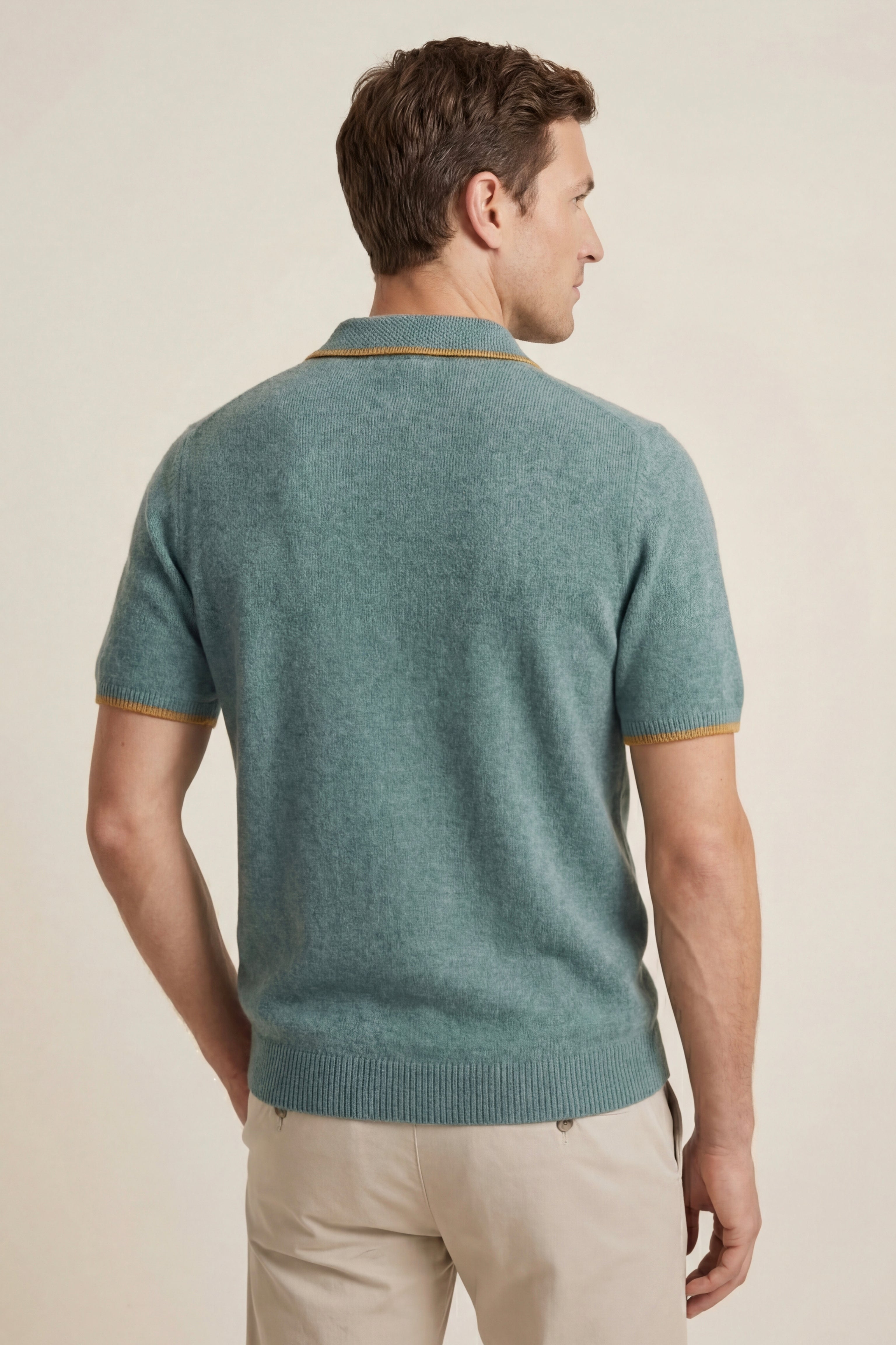 Polo in maglia Merino Morino verde