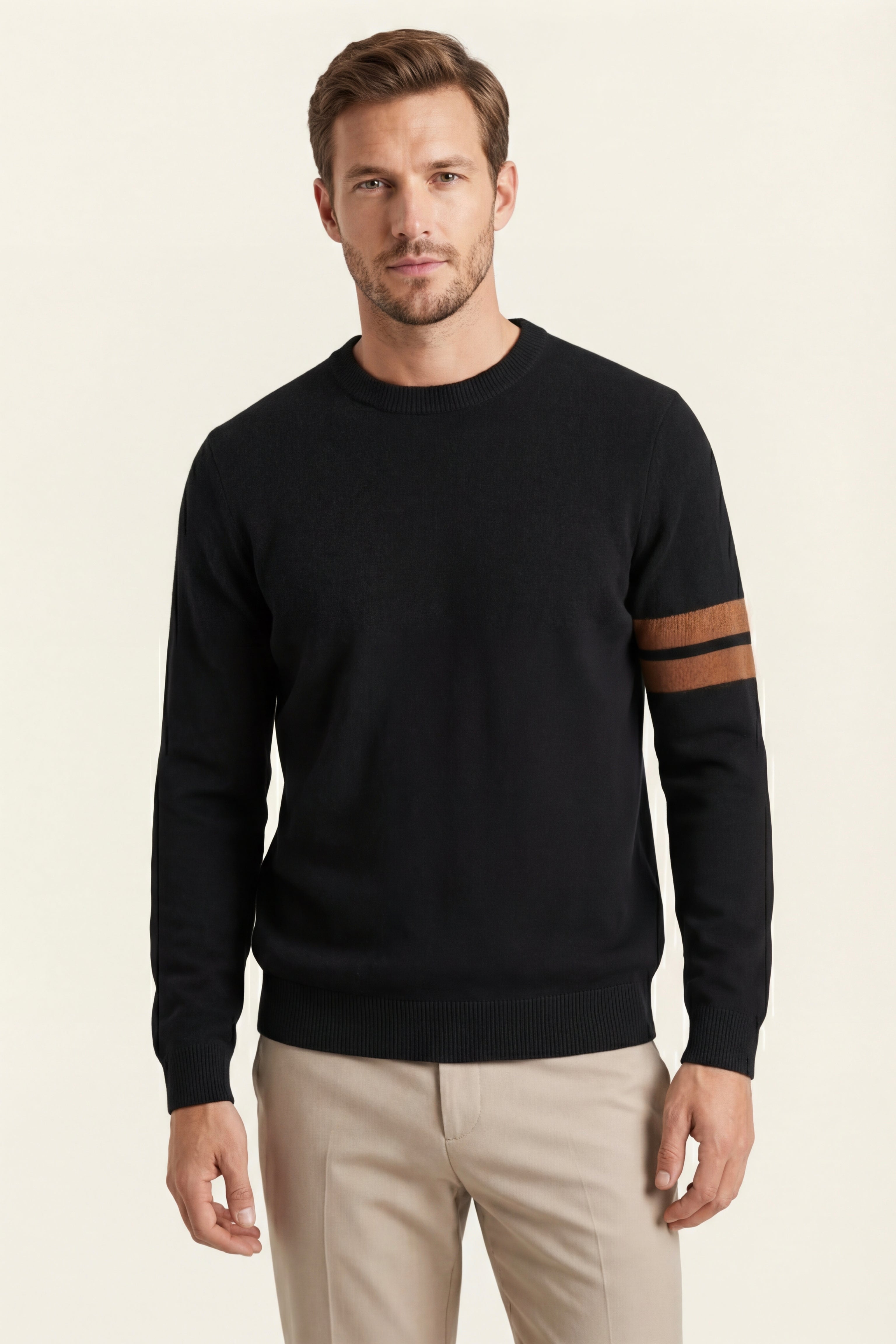 Maglione girocollo Valeno in cashmere nero