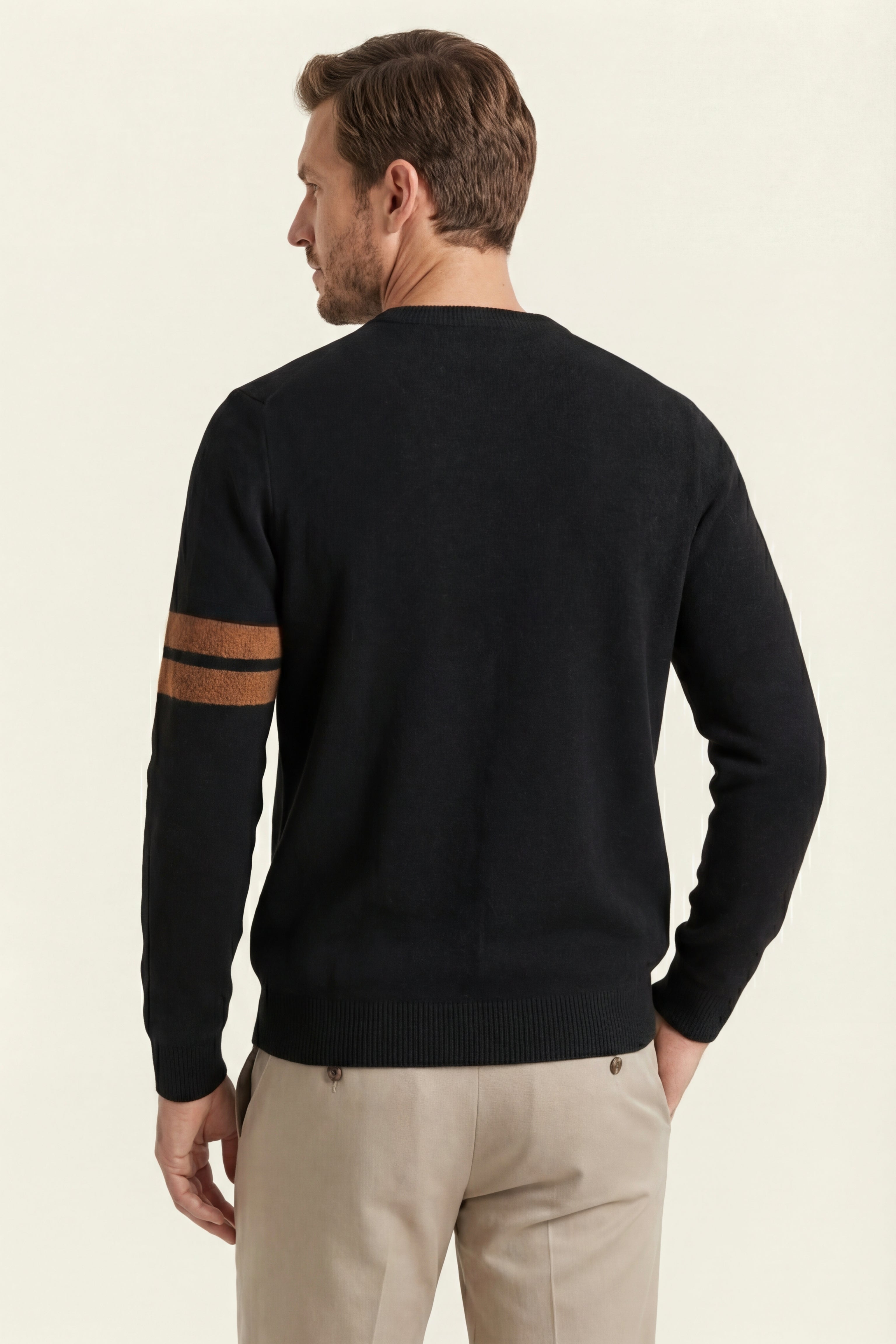 Maglione girocollo Valeno in cashmere nero