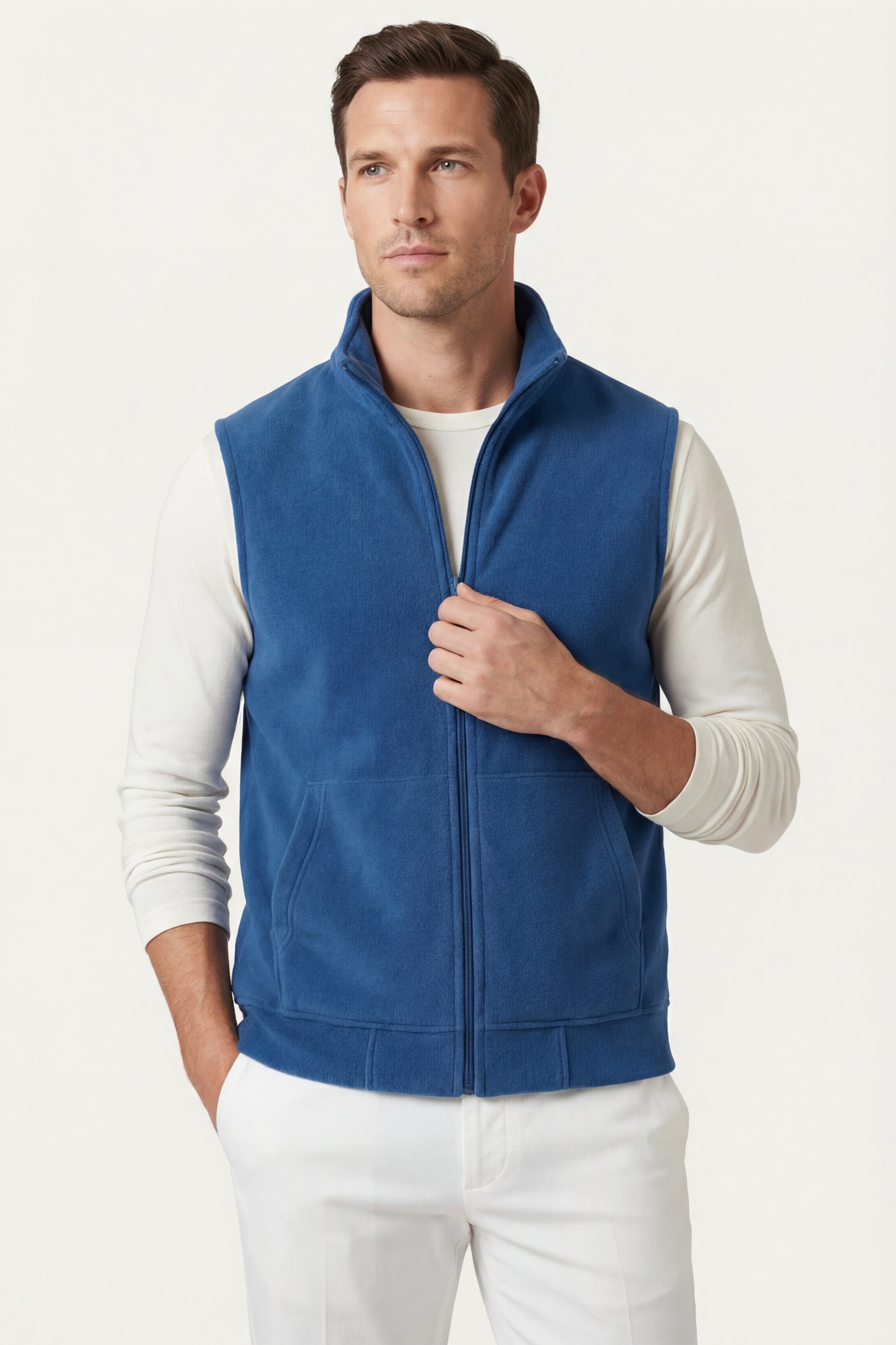 Gilet in pile Bormio blu reale