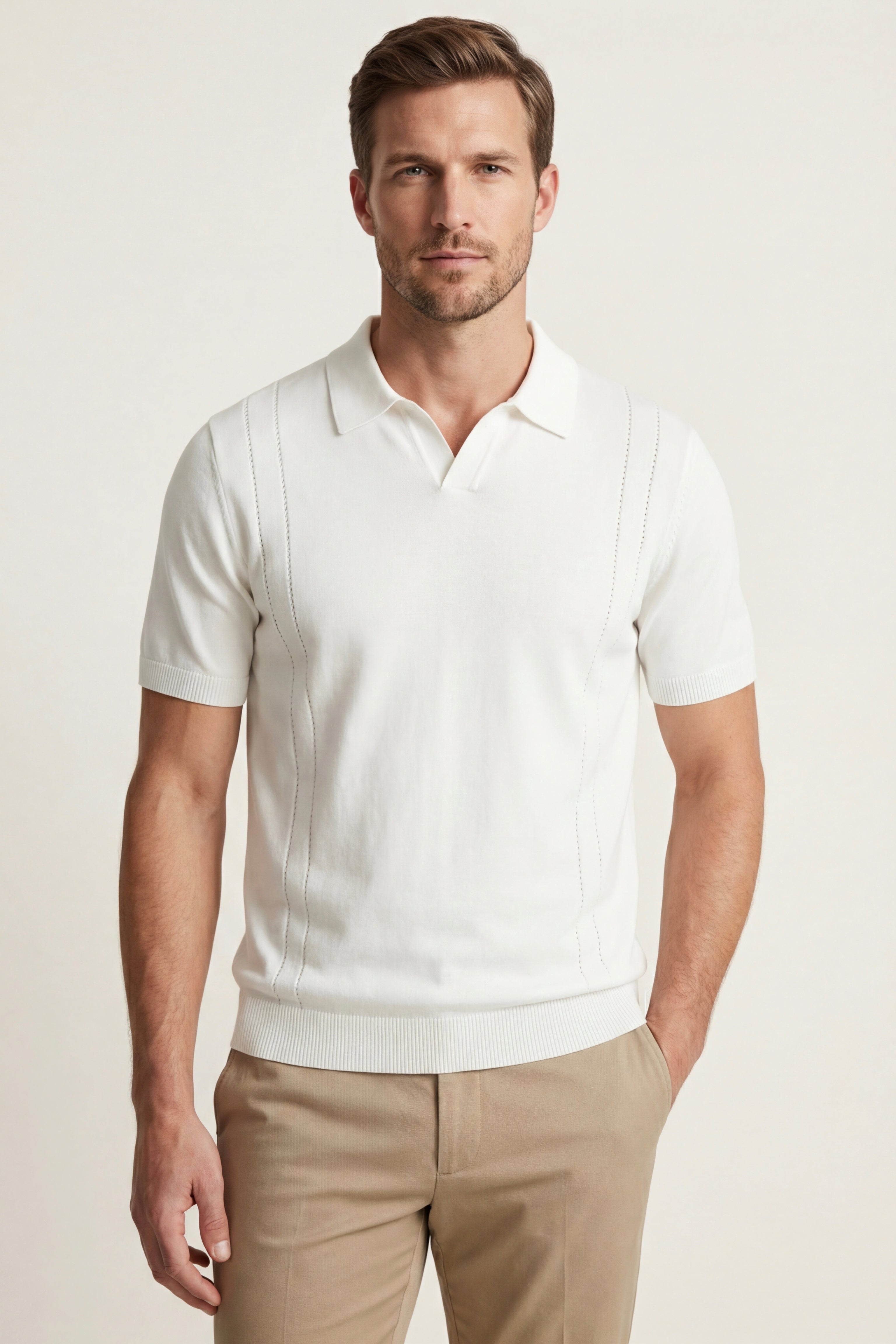Lucera Structured Knit T-Shirt White