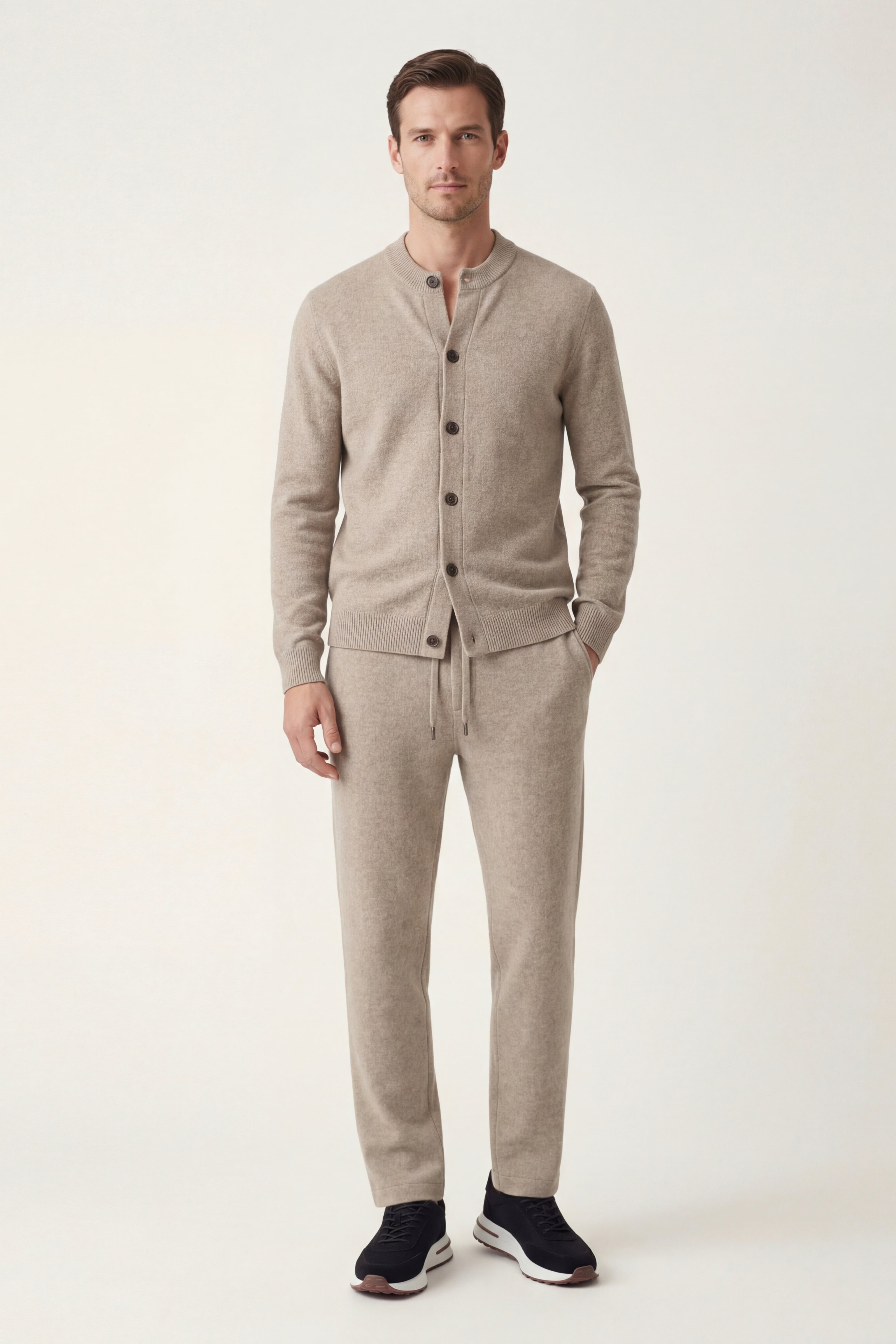 Arlino Buttoned Set Camel