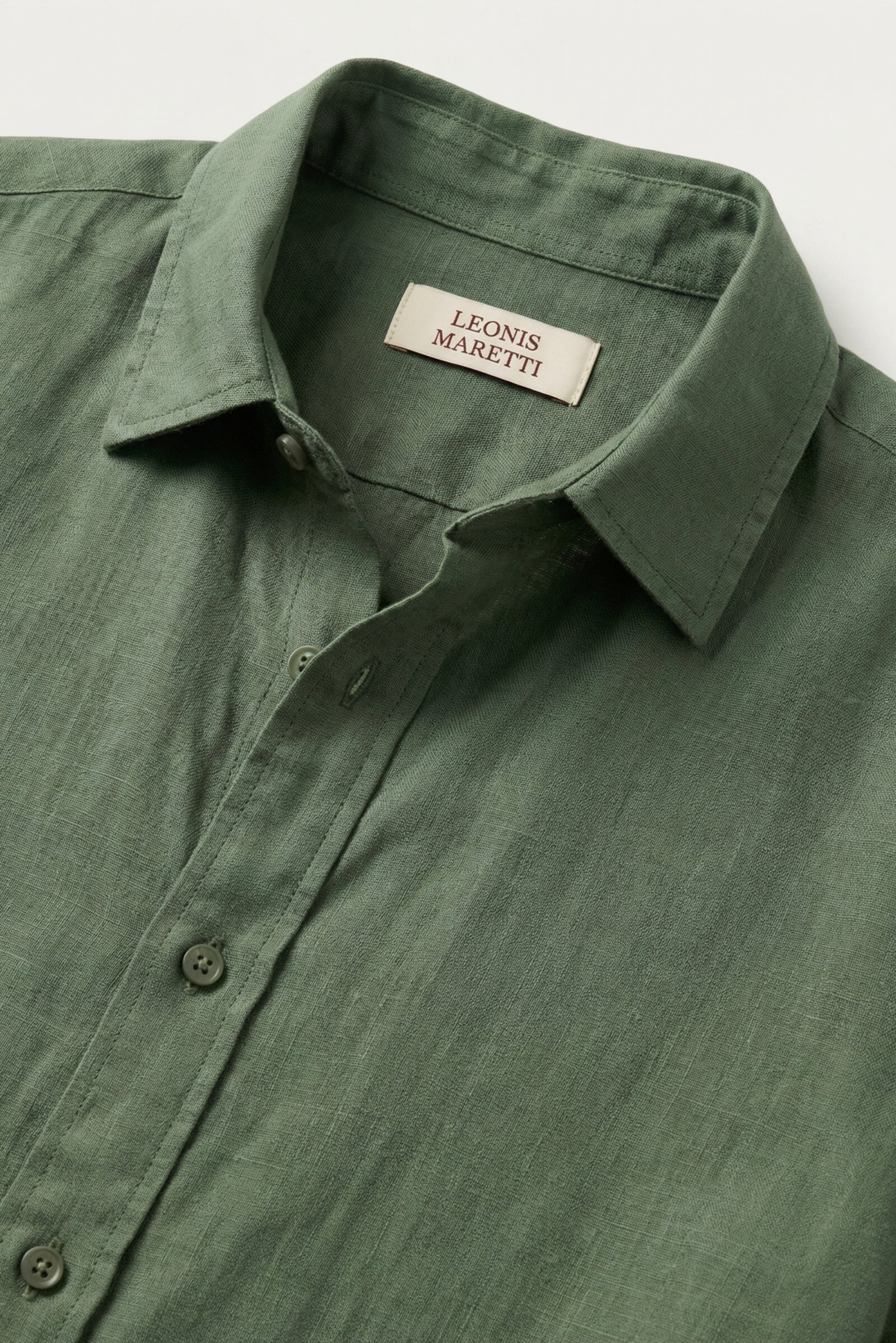 Camicia e Pantaloncini in Lino Verona Verde/Beige