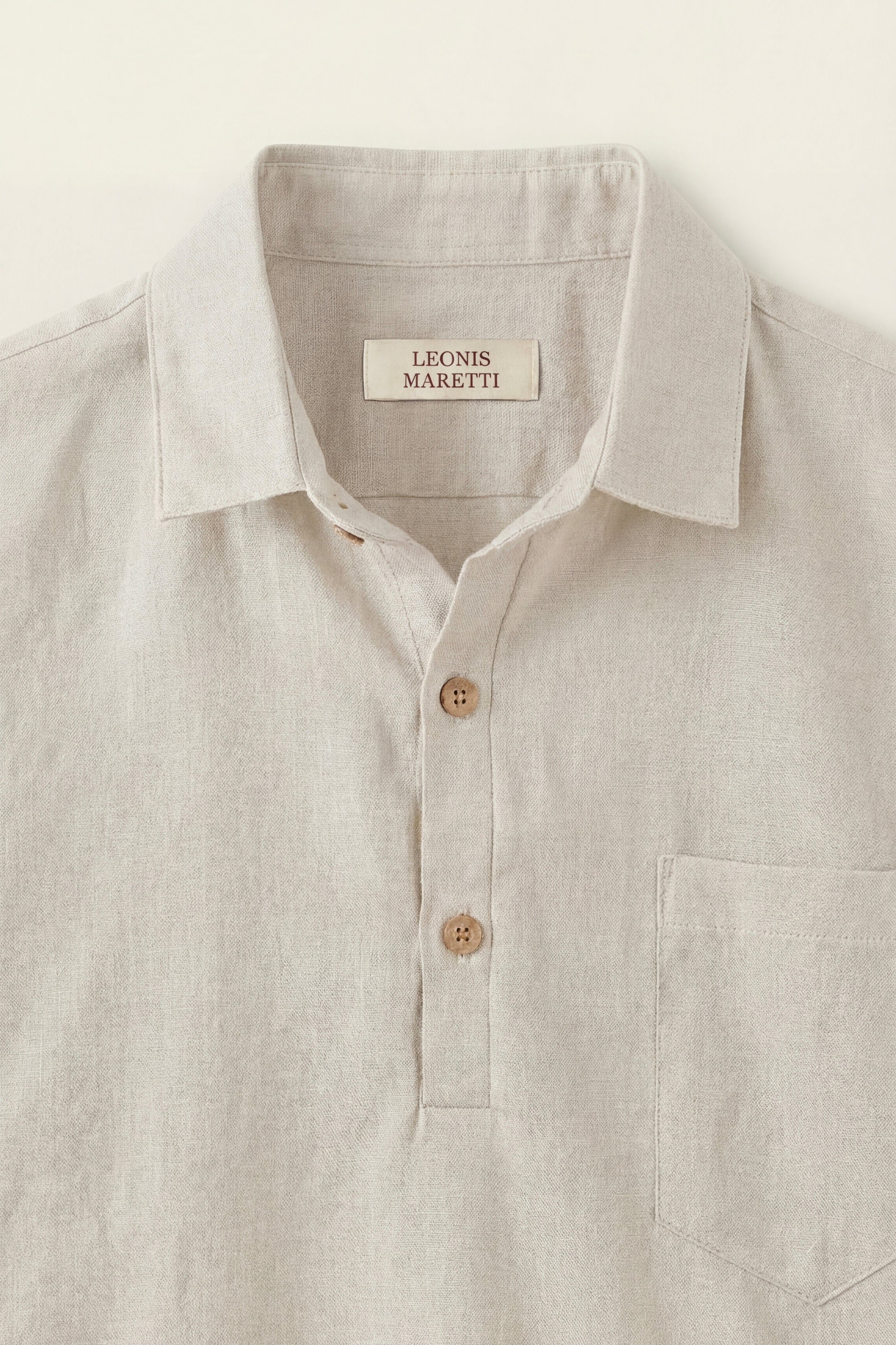Polo in lino Monza beige
