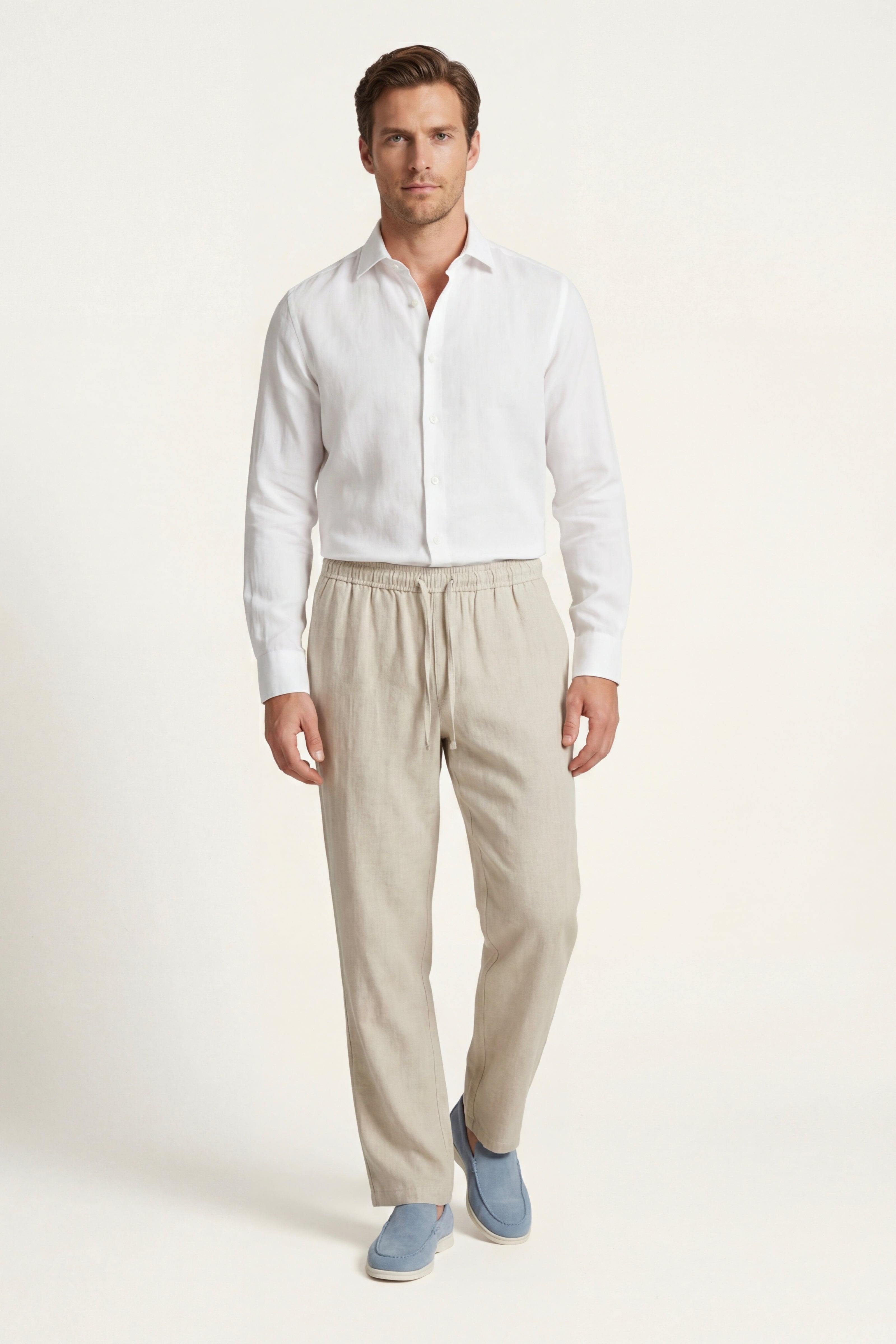 Catania Linen Pantalon Beige