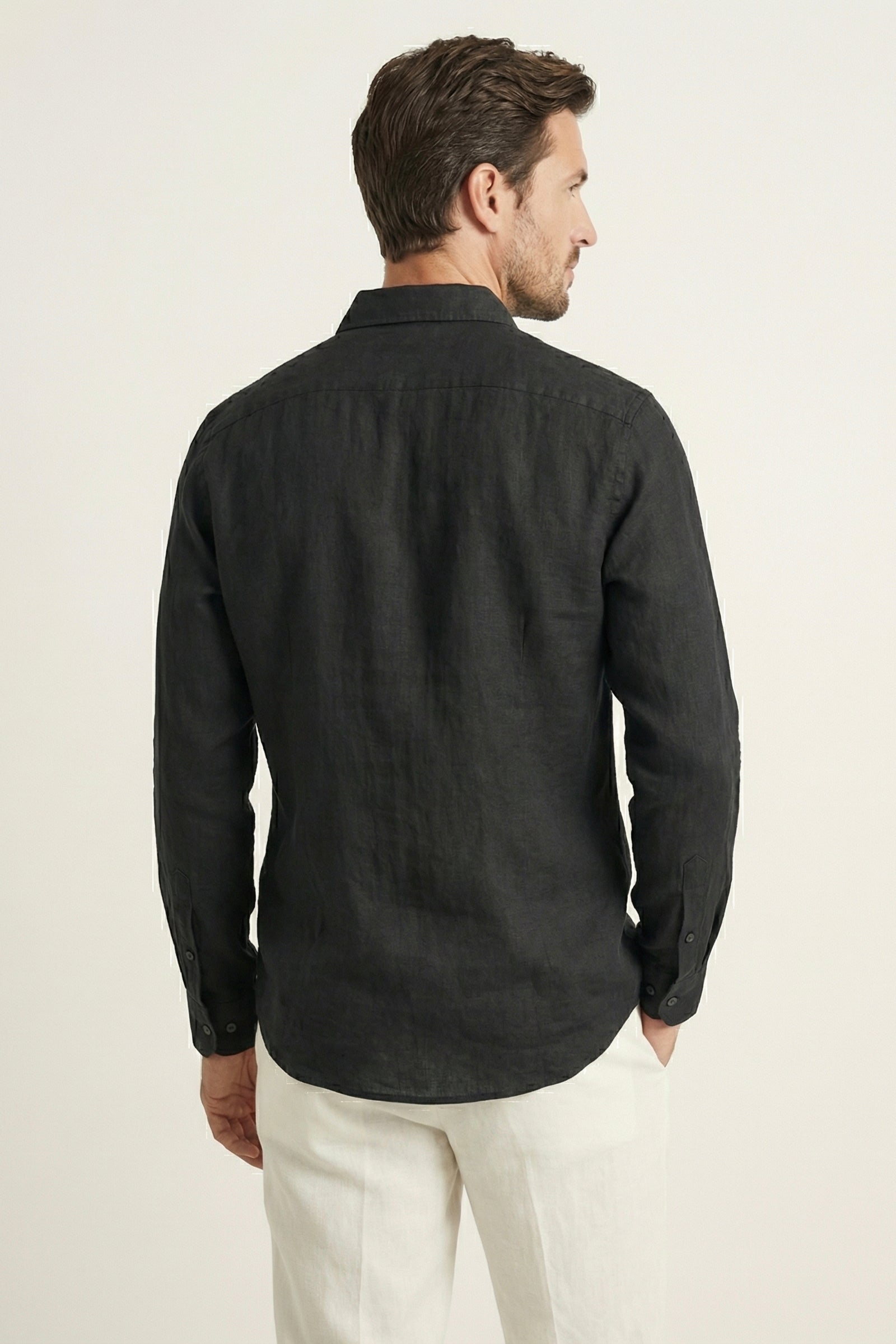 Camicia di Lino Torino Nera