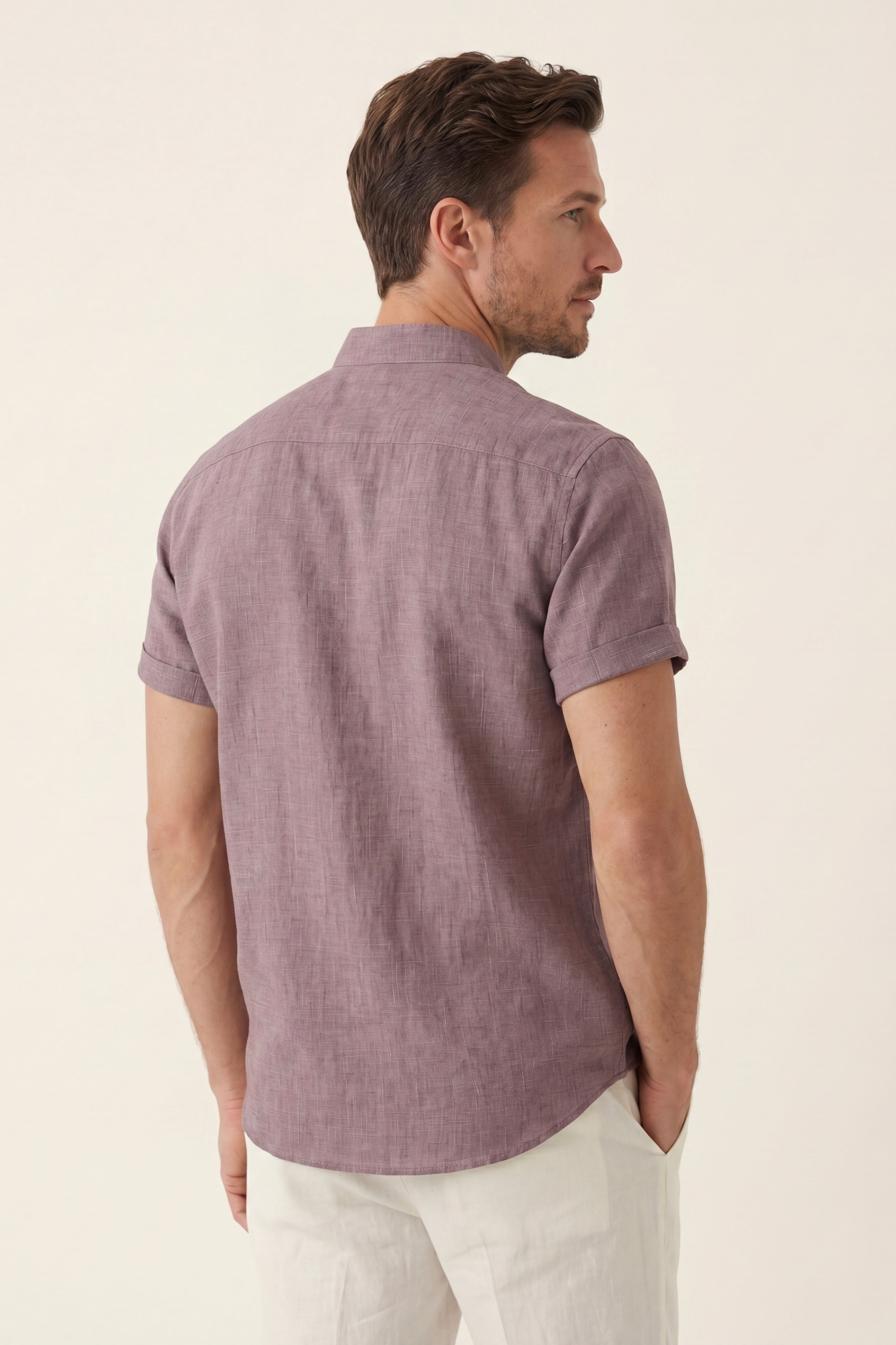 Treviso Lino Manica Corta Viola
