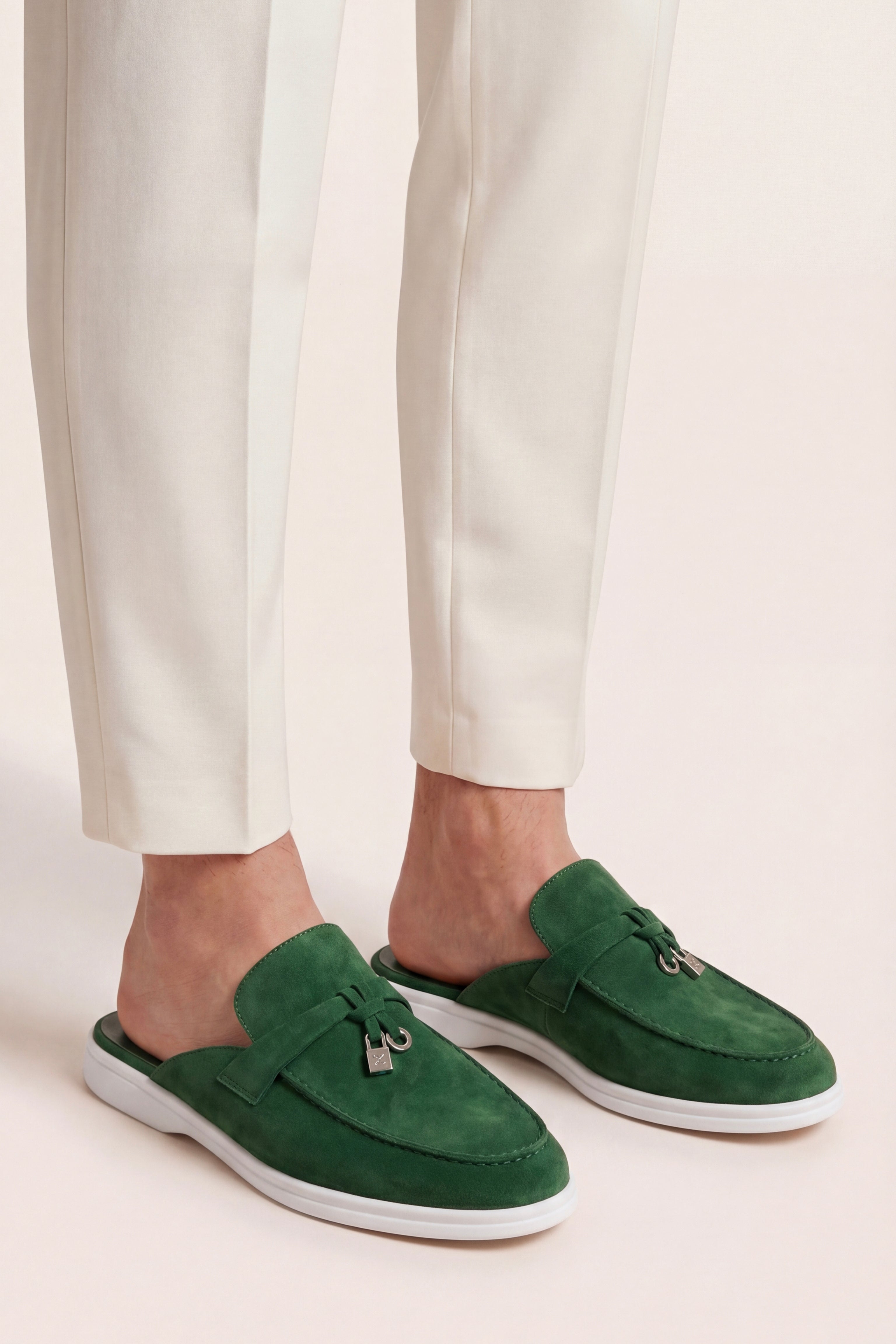 Maretti Buckle Mule Green