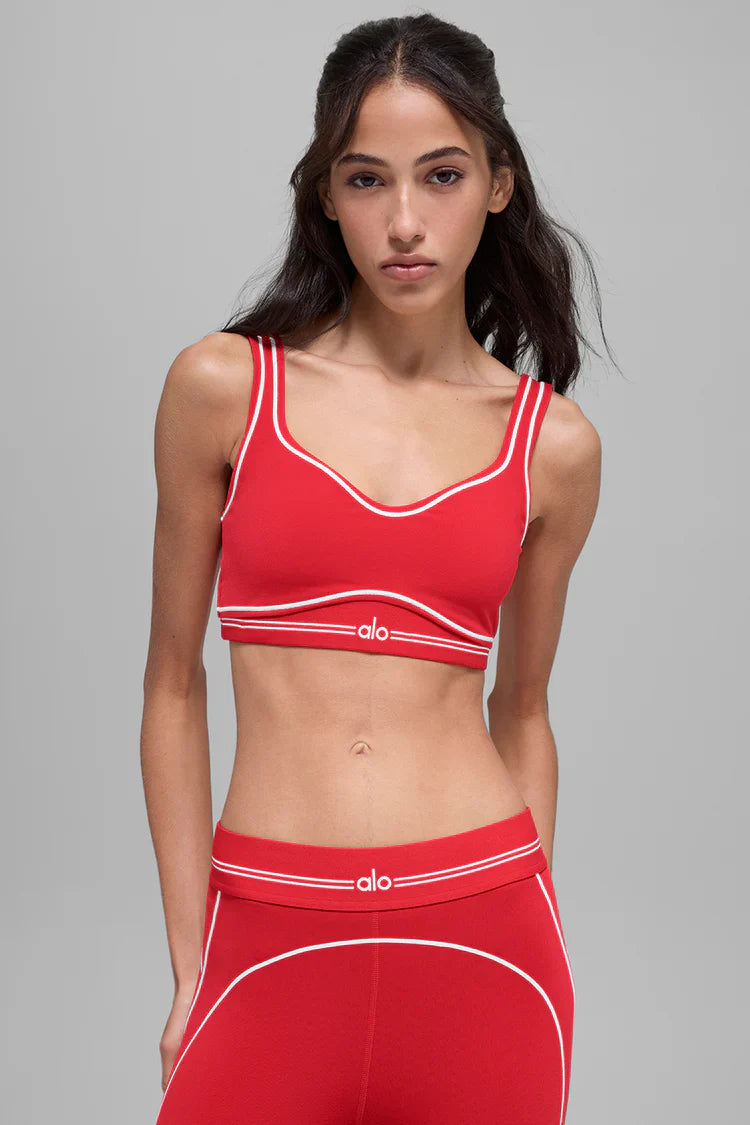 High-waist set with heart effect and red airbrush