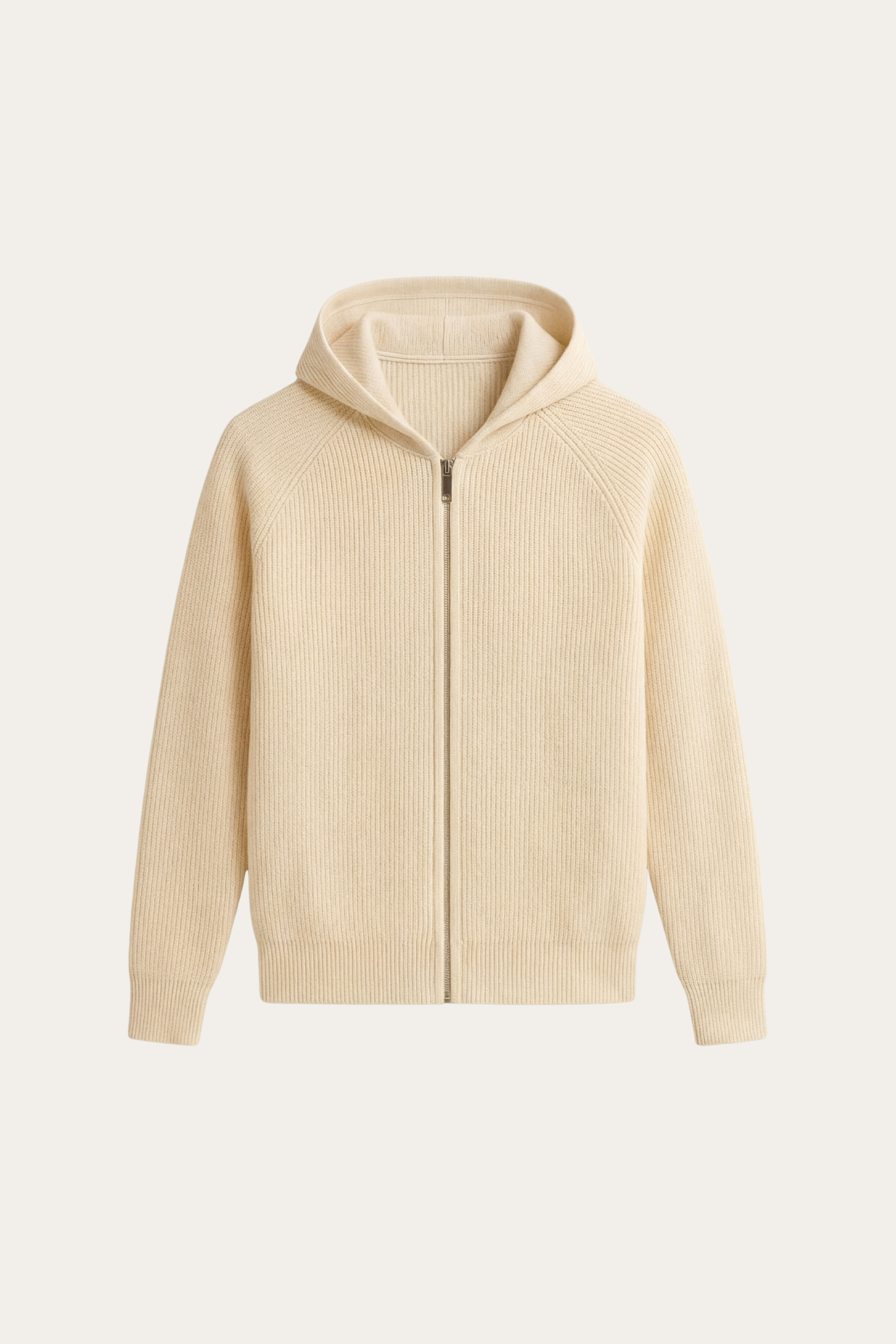Maglione con cappuccio in merino Amalfi beige