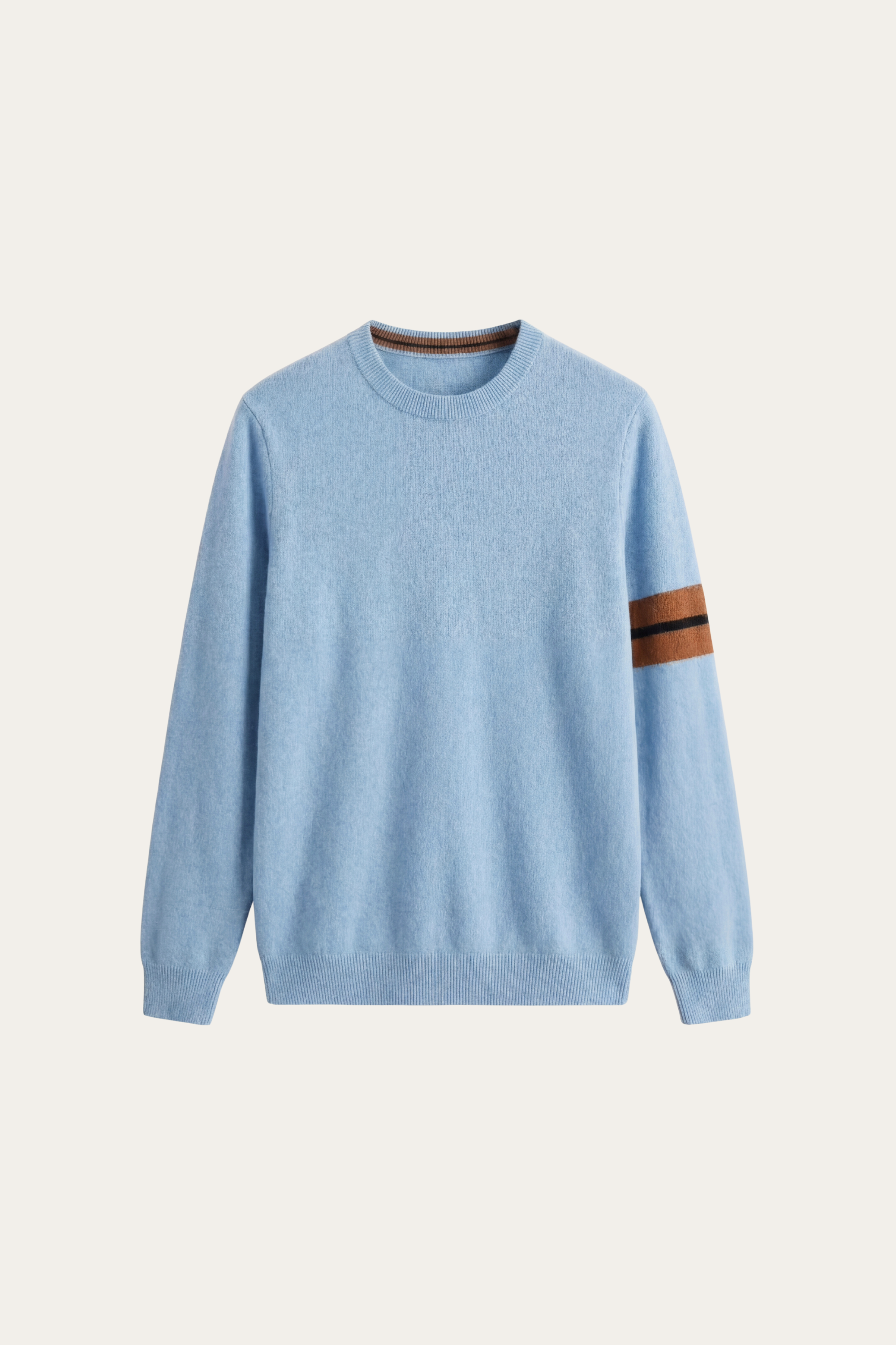 Maglione girocollo Valeno in cashmere azzurro cielo