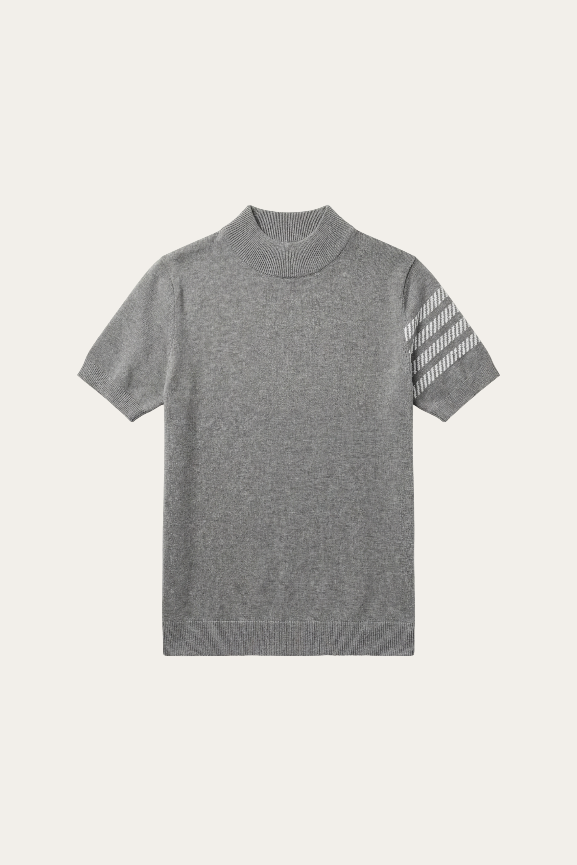 Viterbo T-shirt in Cotone Mercerizzato Grigio Chiaro
