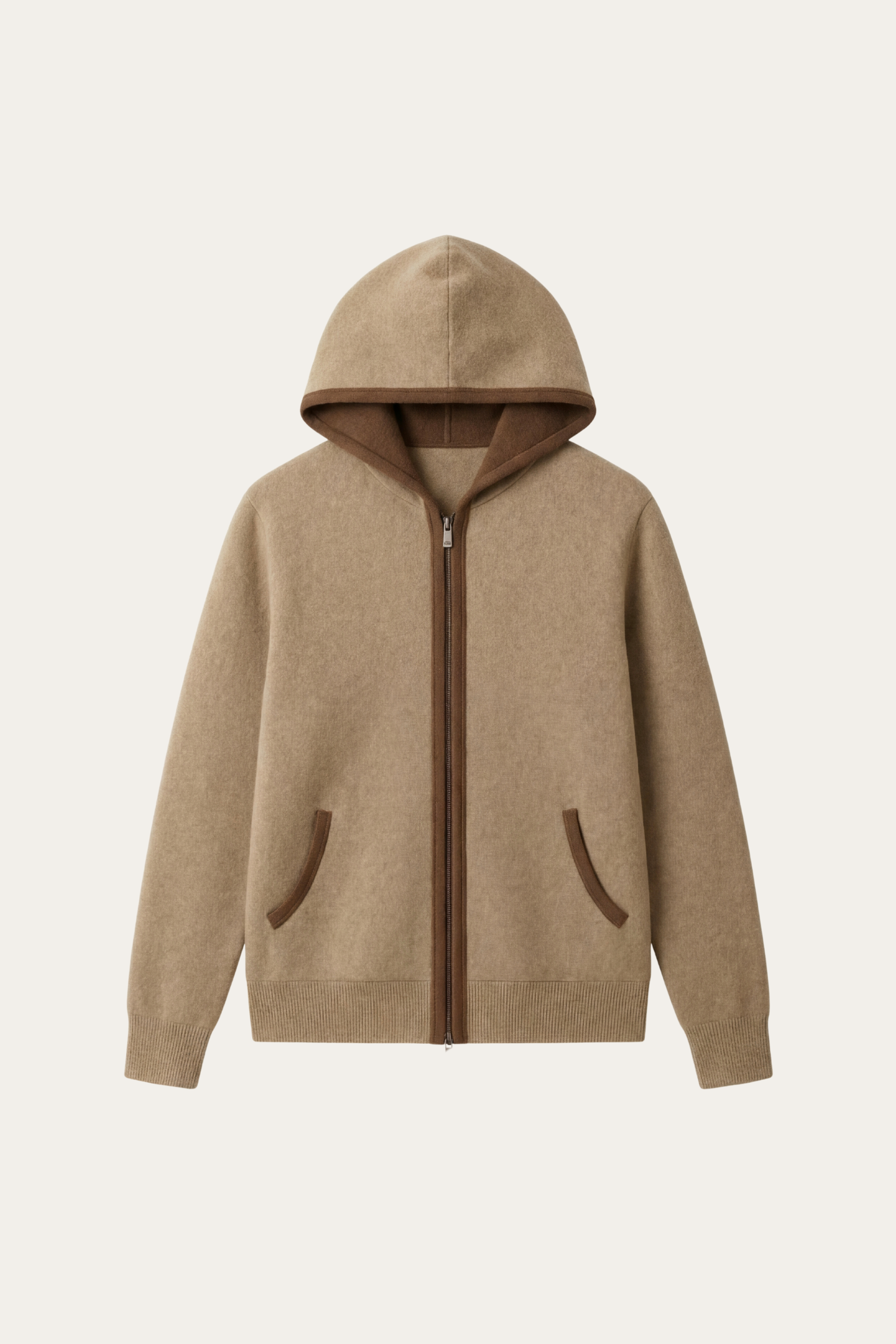 Cardigan con cappuccio Sorano marrone