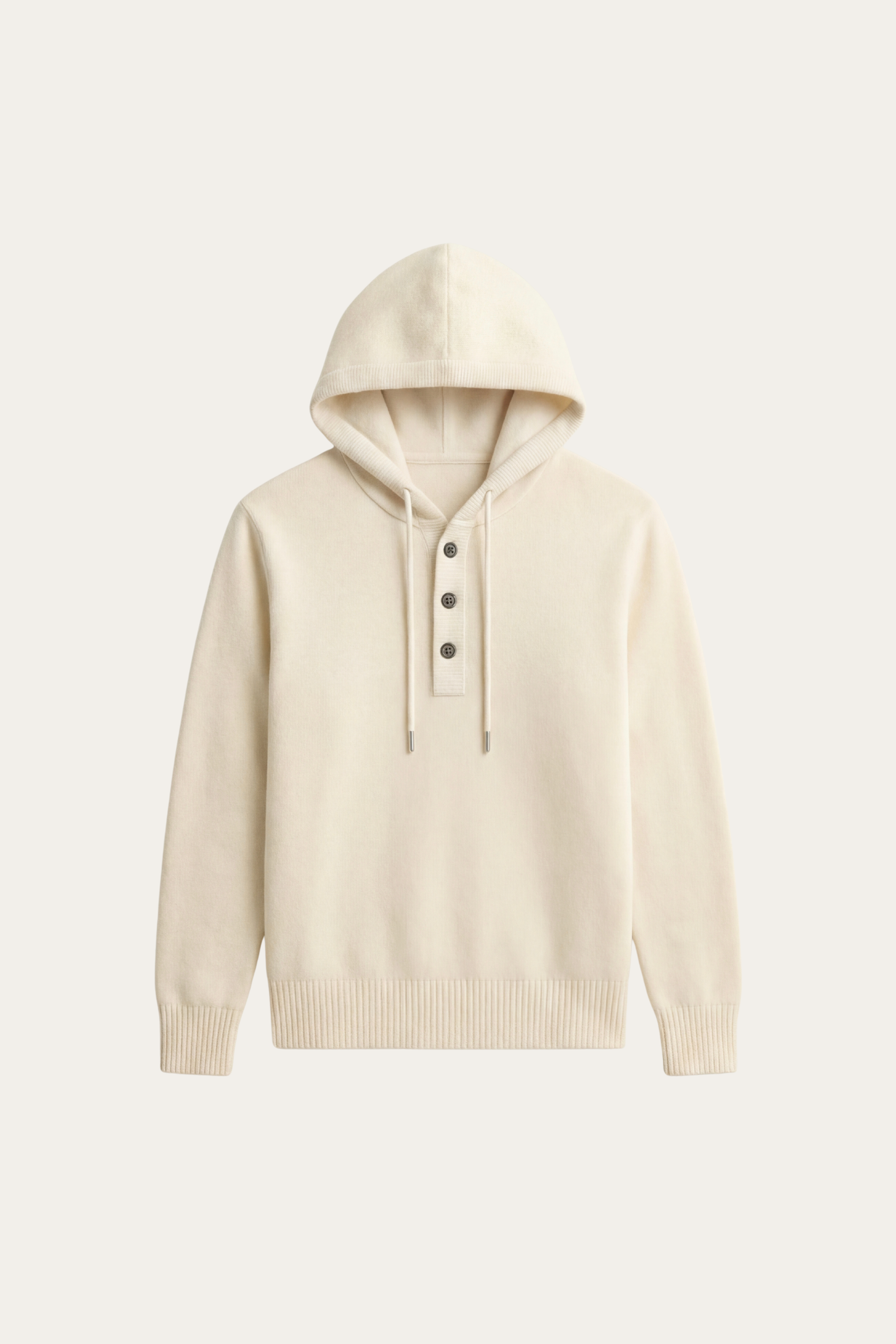 Taviano Maglia con Cappuccio Color Crema