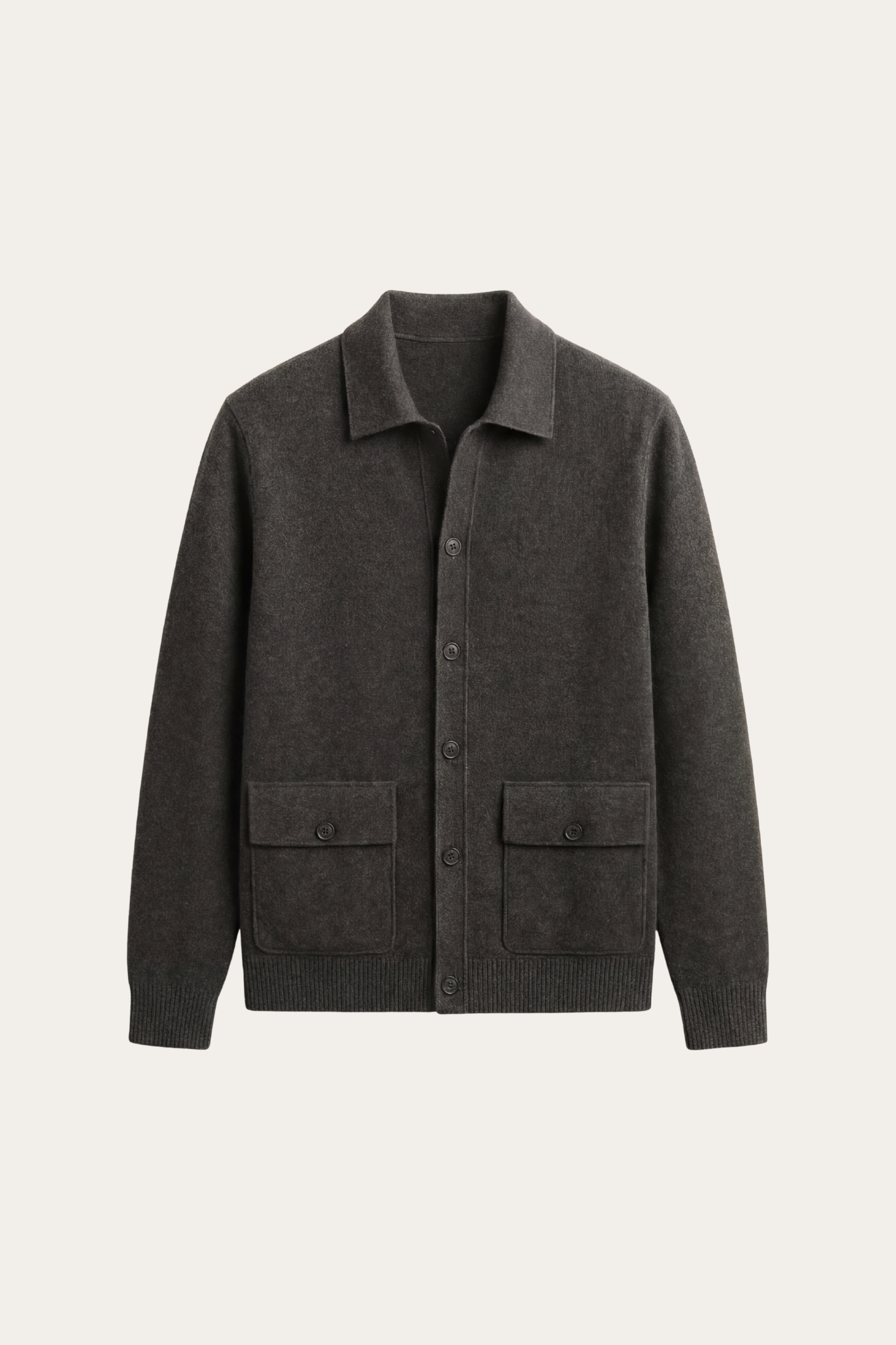 Cardigan Lorenzo in cashmere grigio scuro