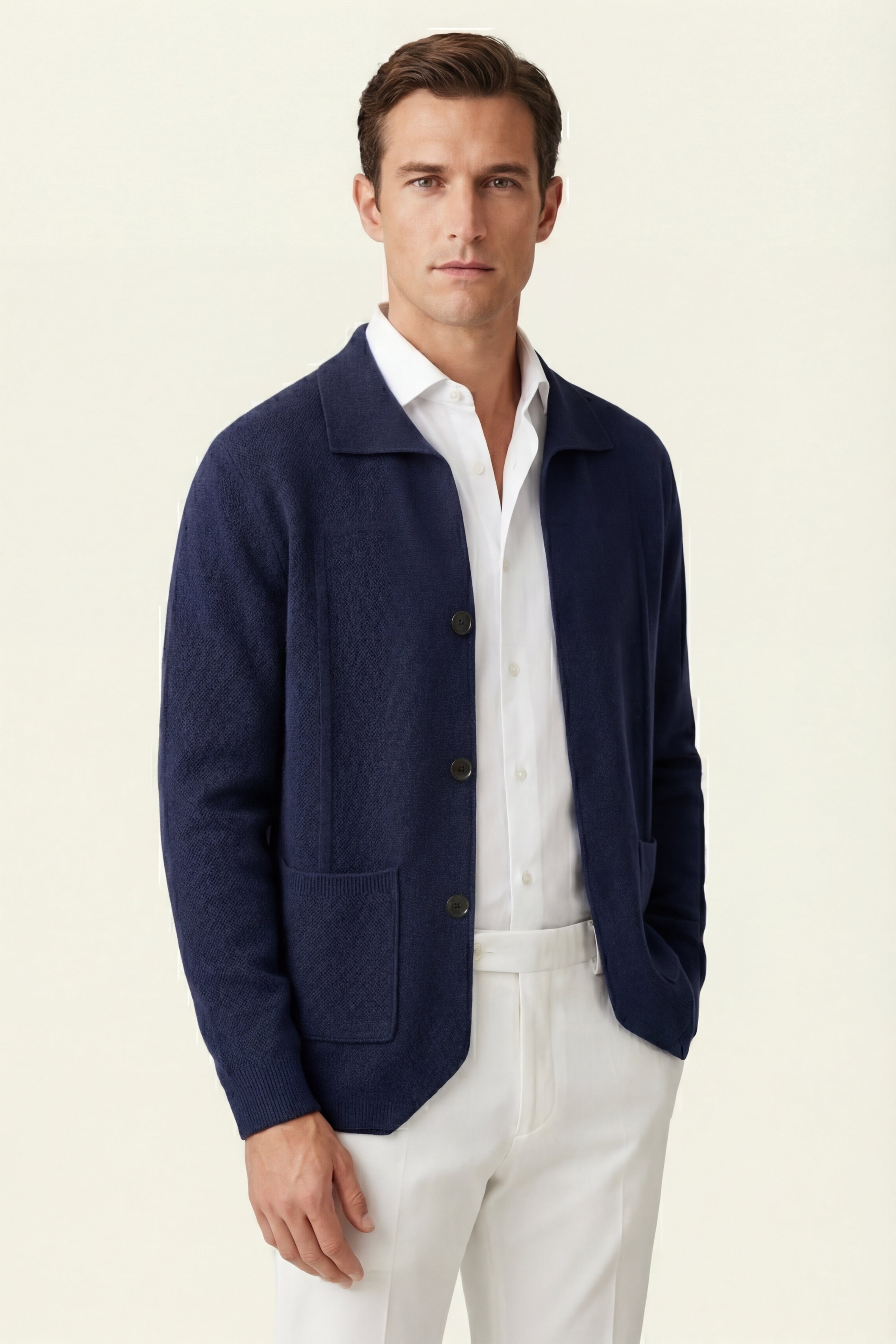 Cardigan Valero Cashmere blu navy