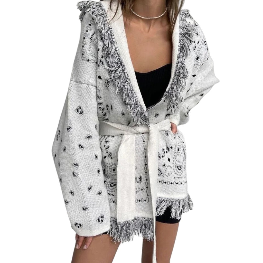 CARDIGAN BANDANA WEISS