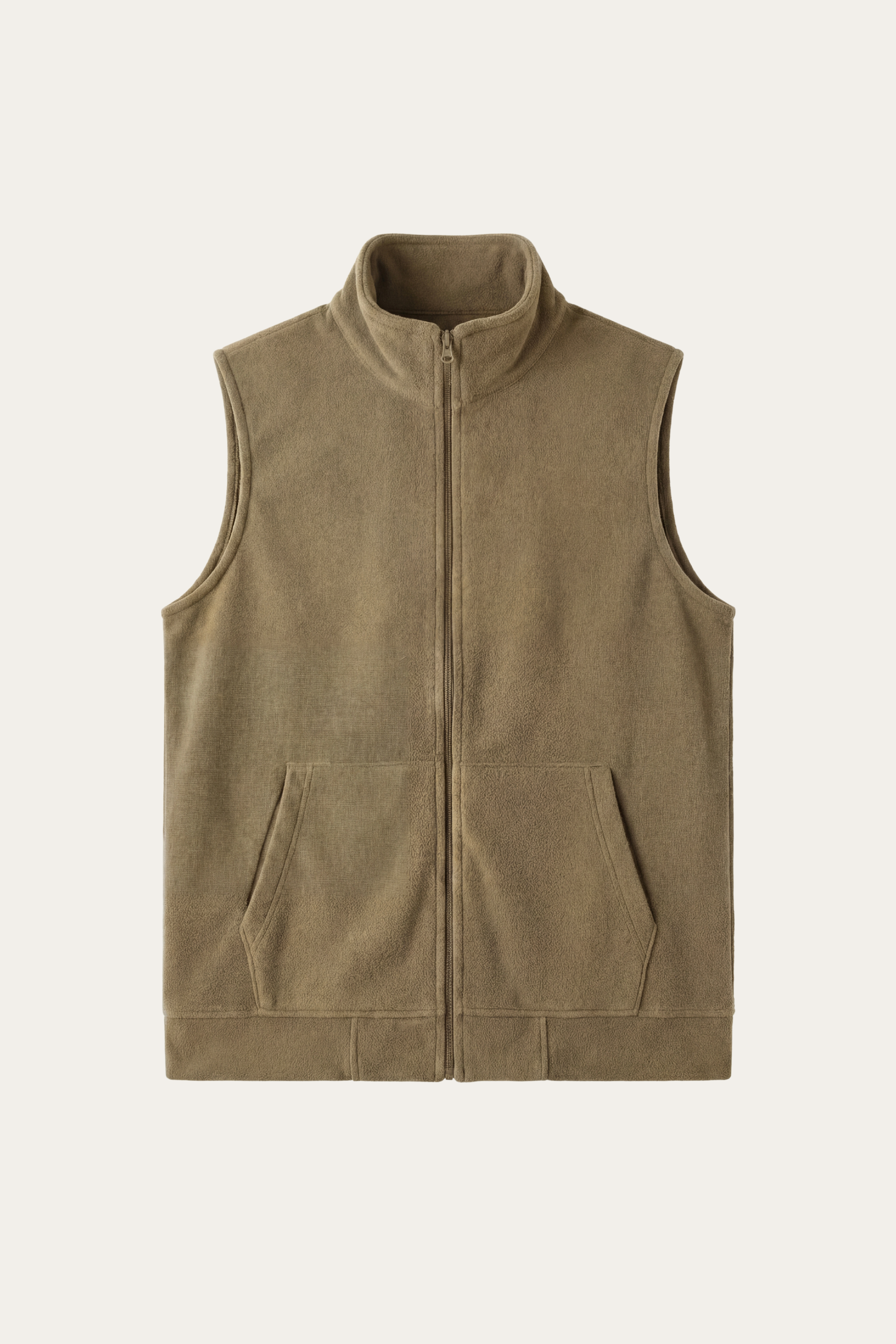 Gilet in pile Bormio Zip Kaki