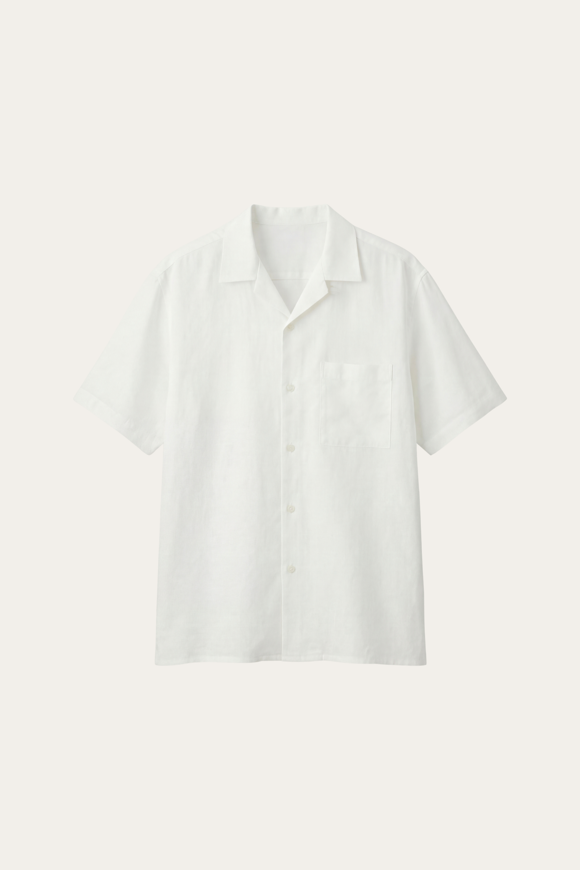 Ancona Linen Cotton Shirt White