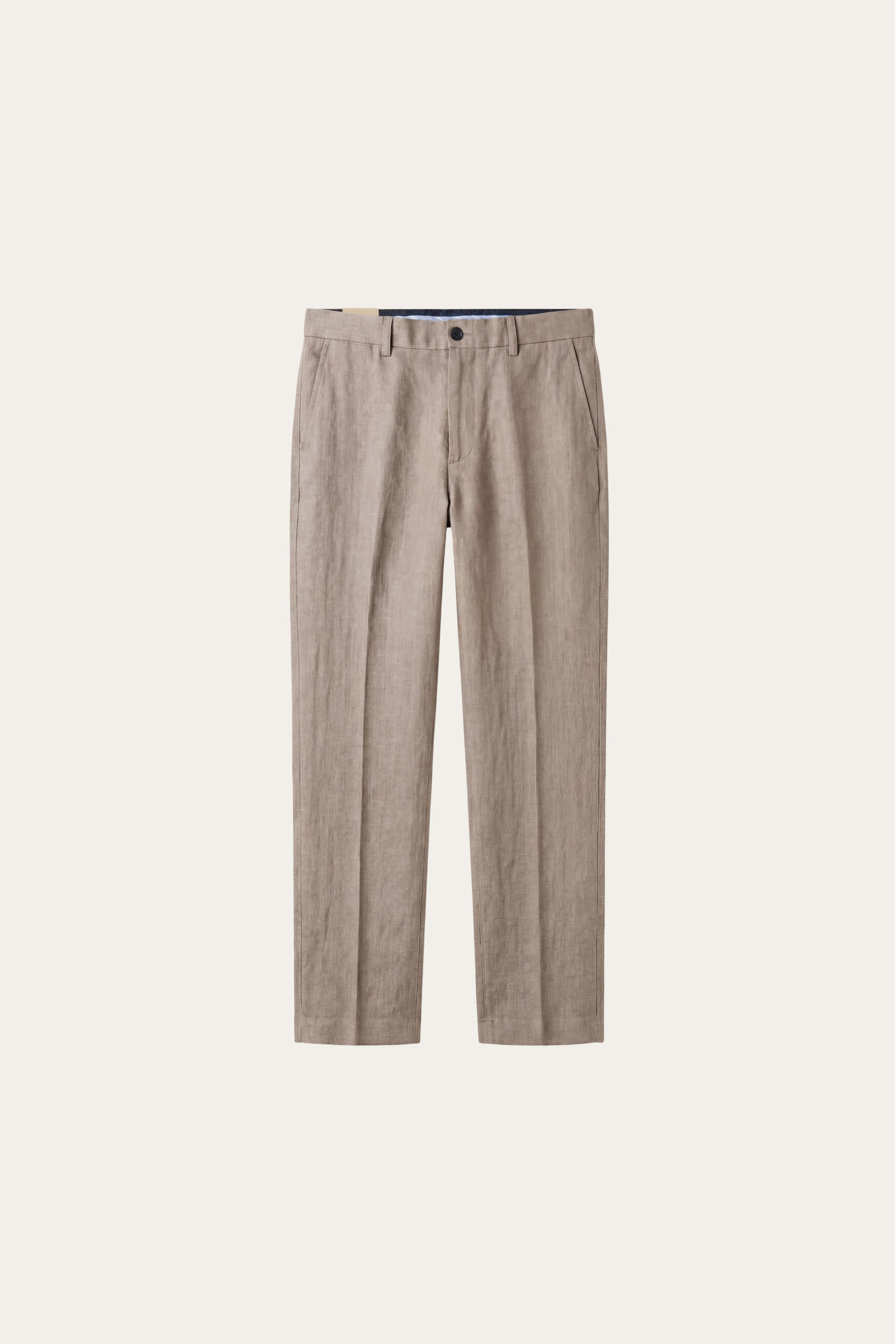 Pantaloni dritti in lino Cortona color sabbia