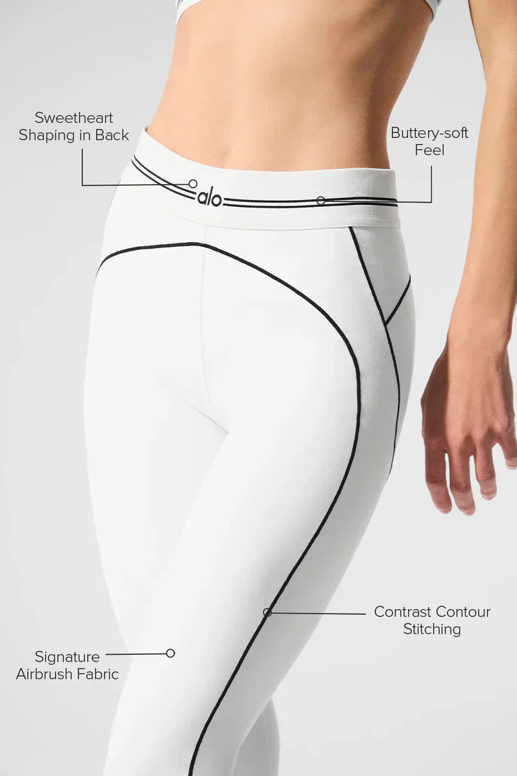 High-waisted jumpsuit with heart effect and airbrush White
