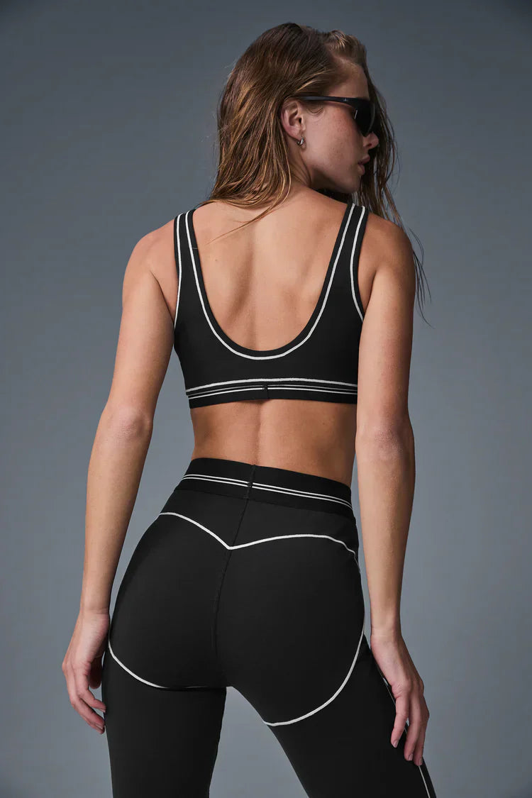 High-Waist-Overall mit Herz- und Airbrush-Effekt Schwarz
