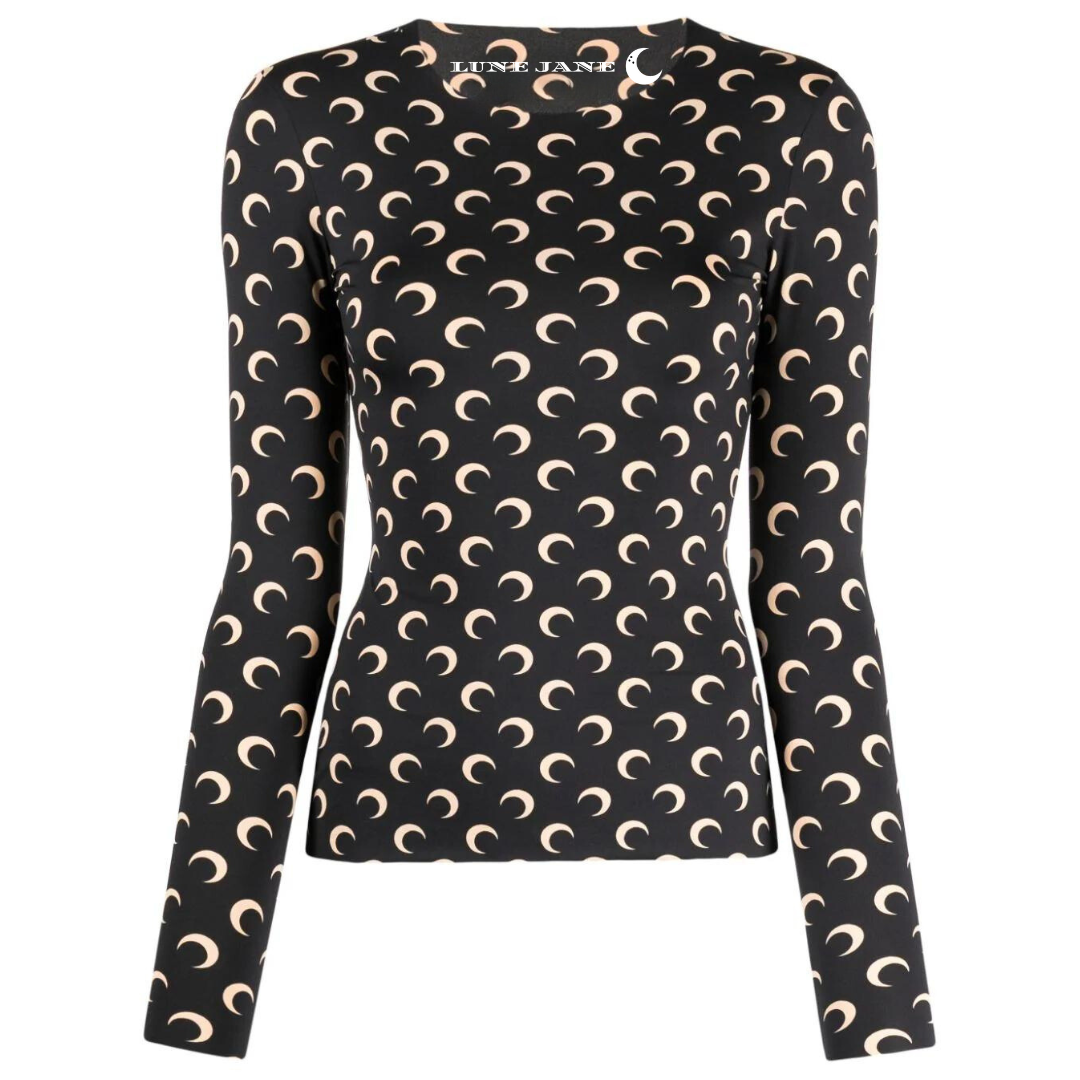 T-Shirt mit Aufdruck NOIR