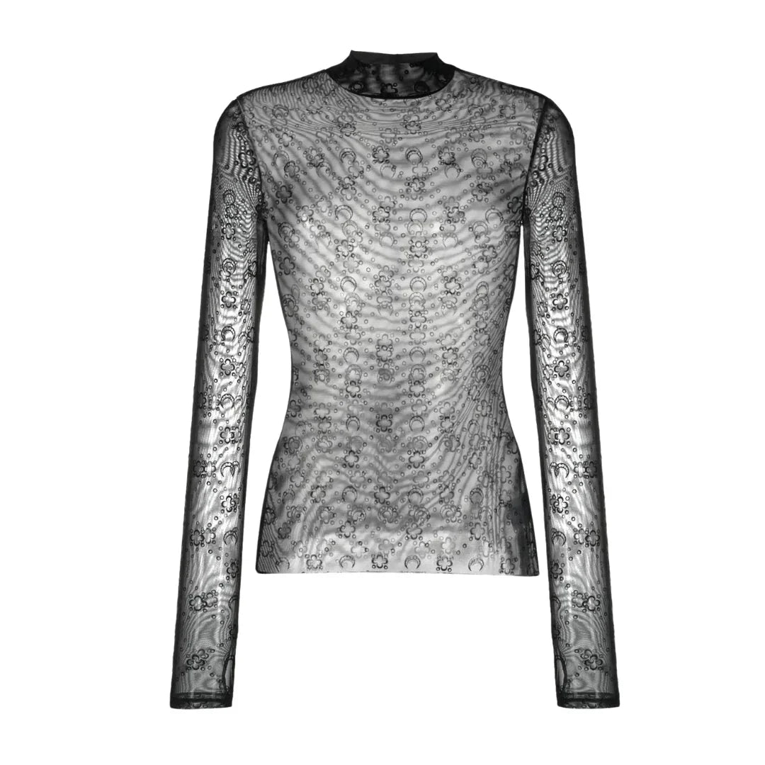 T-Shirt mit Stickerei NOIR