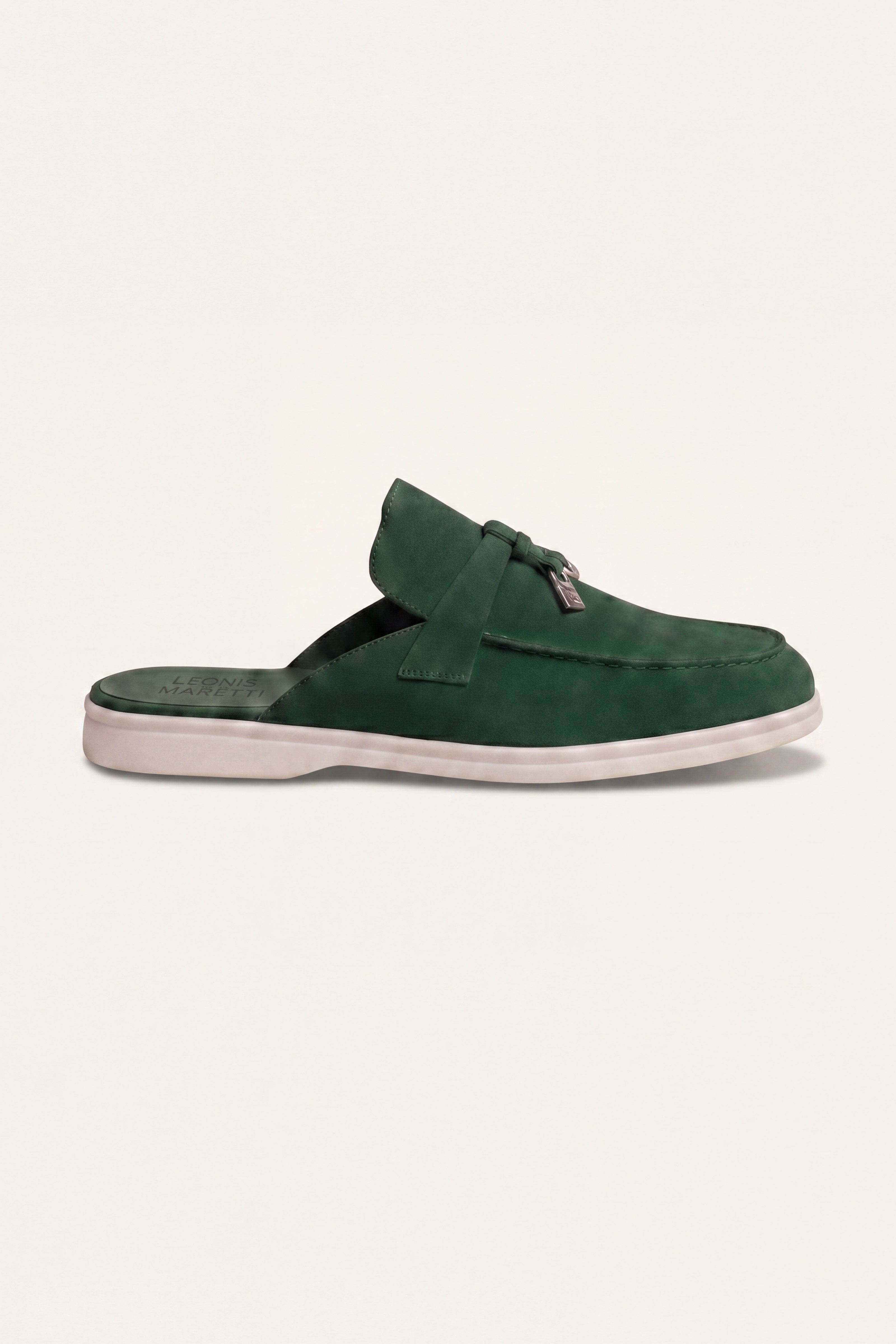 Maretti Buckle Mule Green