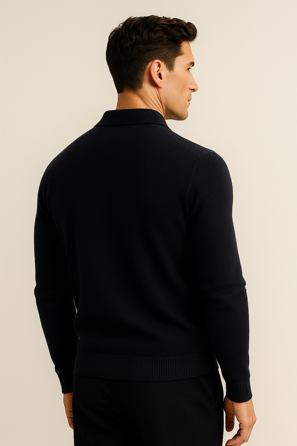 Alessandro Merino Polo Maglia Blu Navy