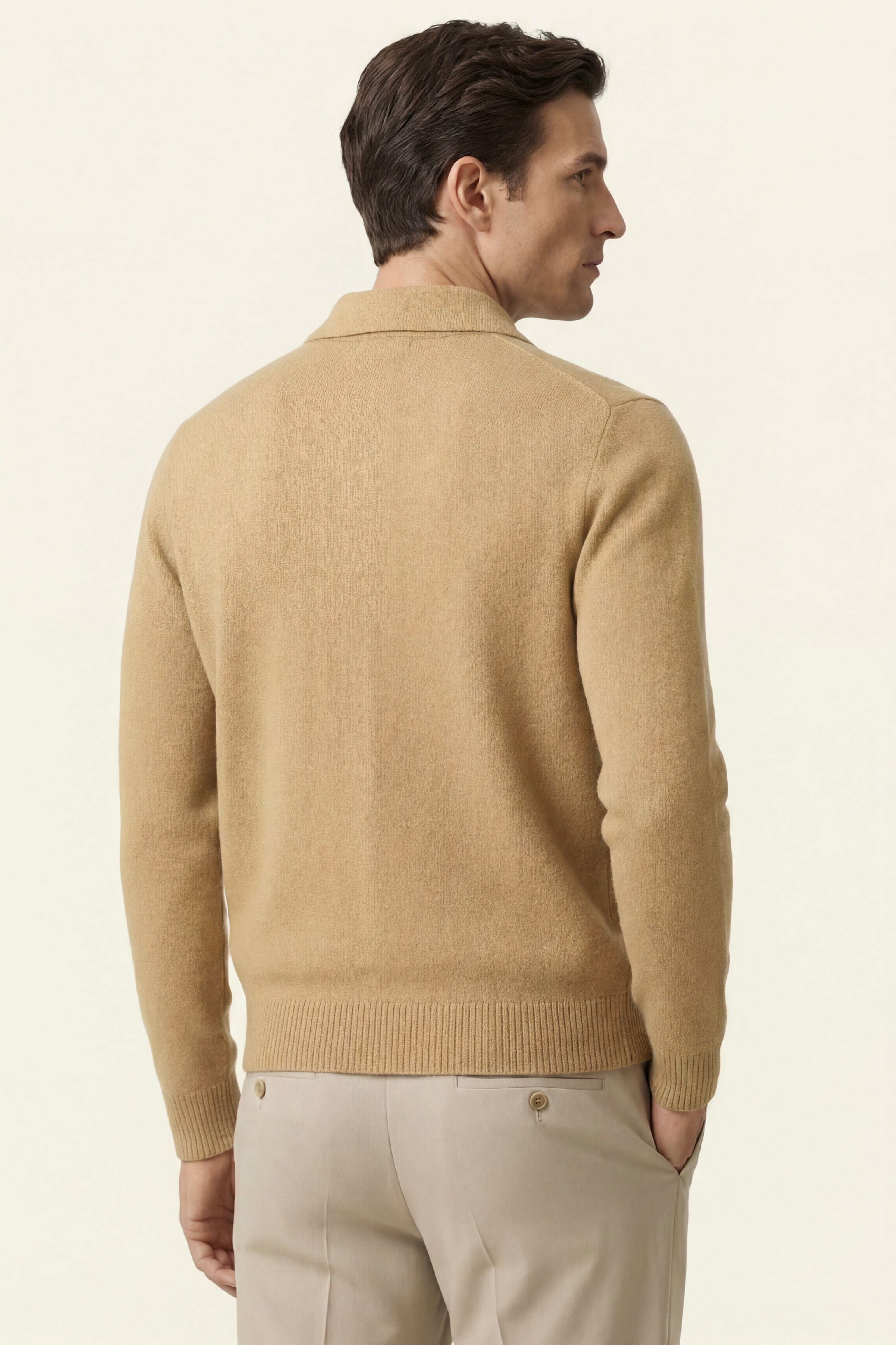 Cardigan Lorenzo in Cashmere Cammello