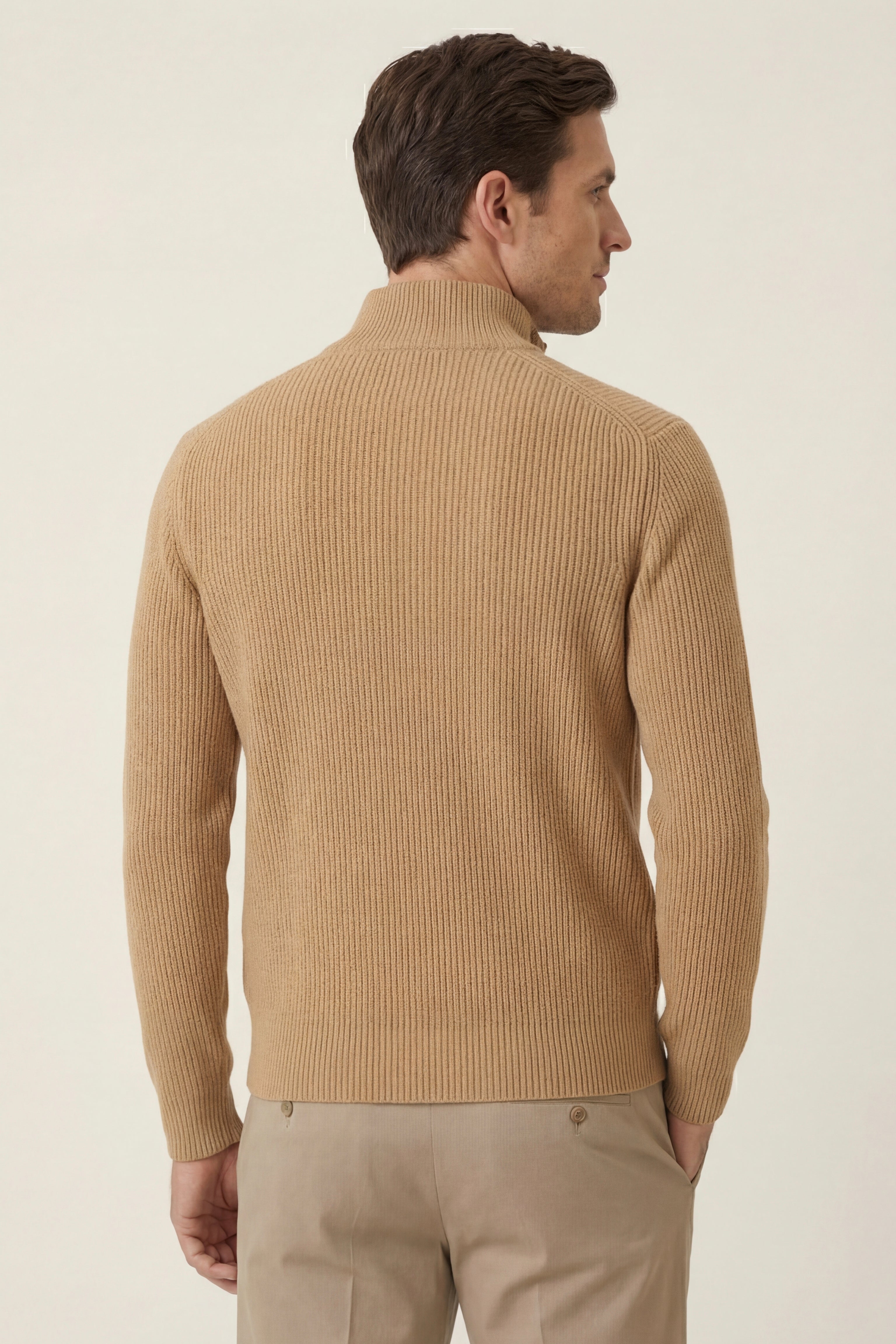 Cardigan Roma in Cashmere color Kaki