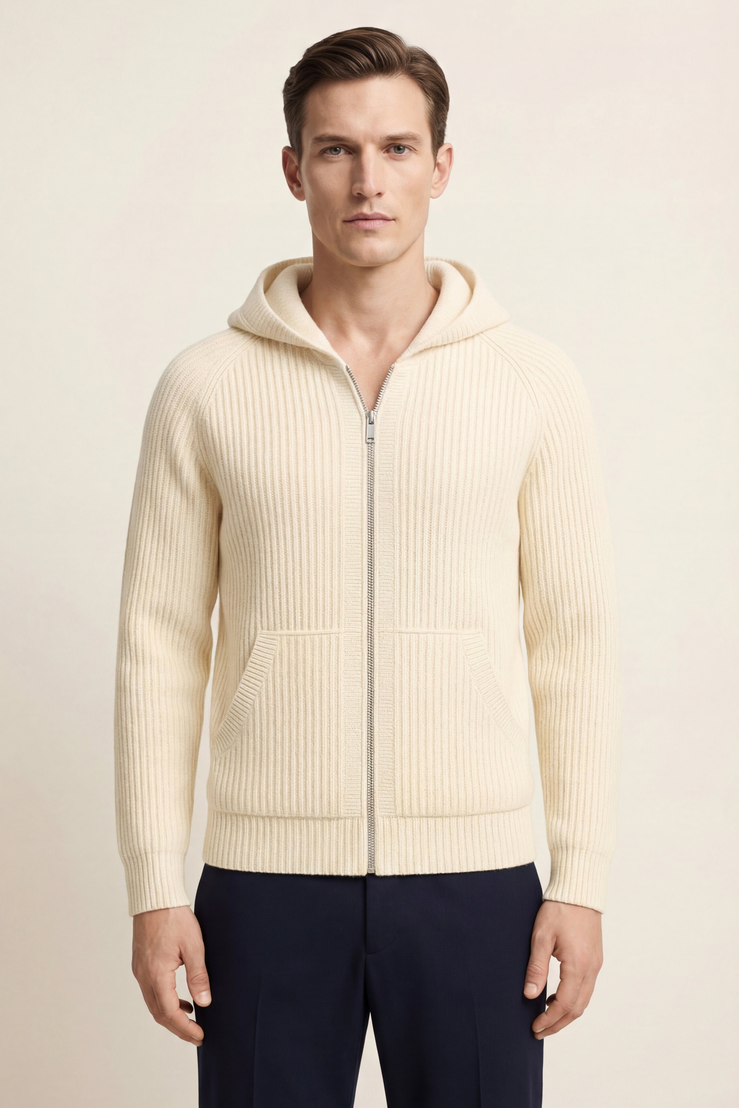 Maglia con cappuccio Sorrento avorio