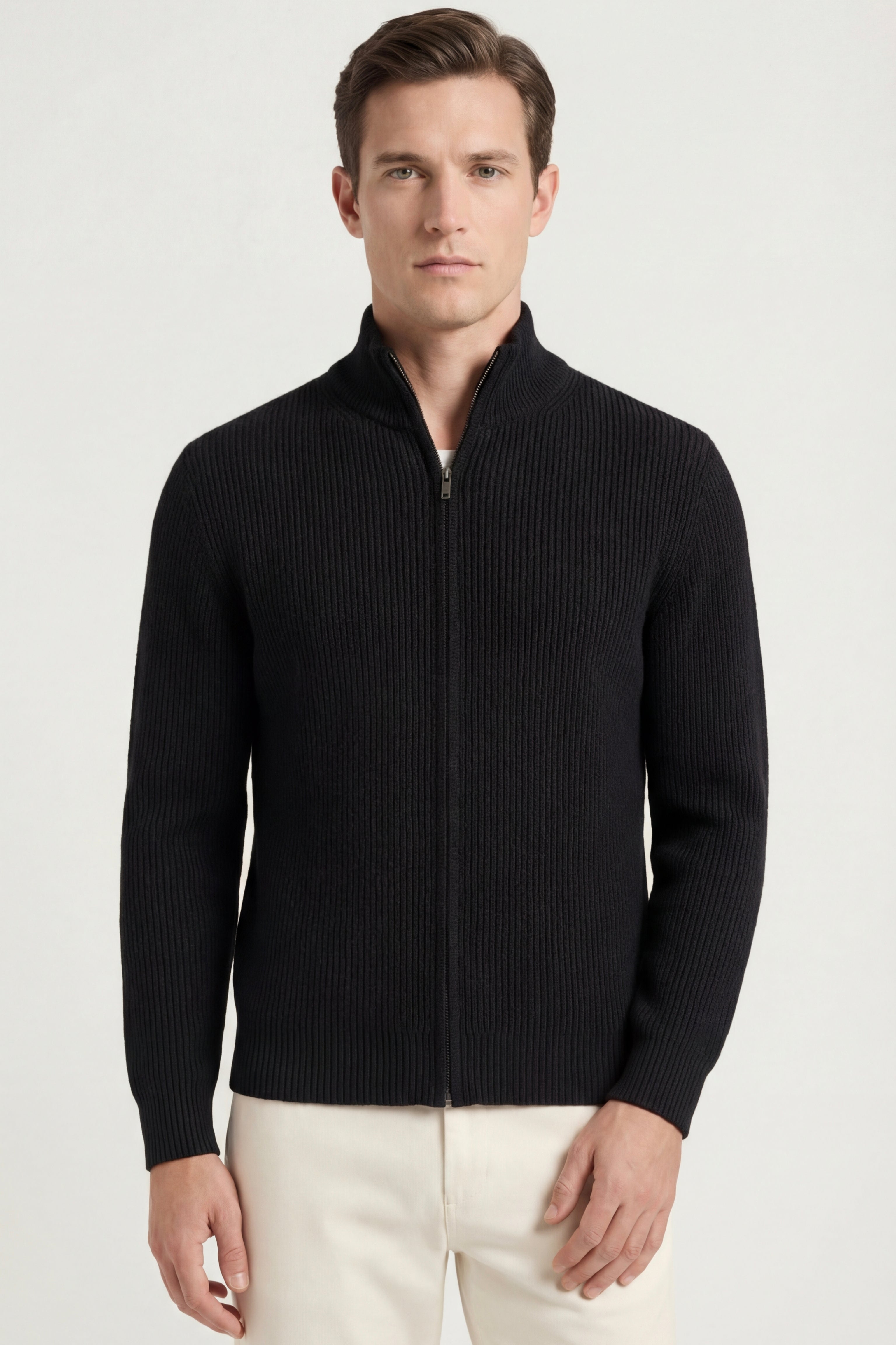 Cardigan Roma in cashmere nero
