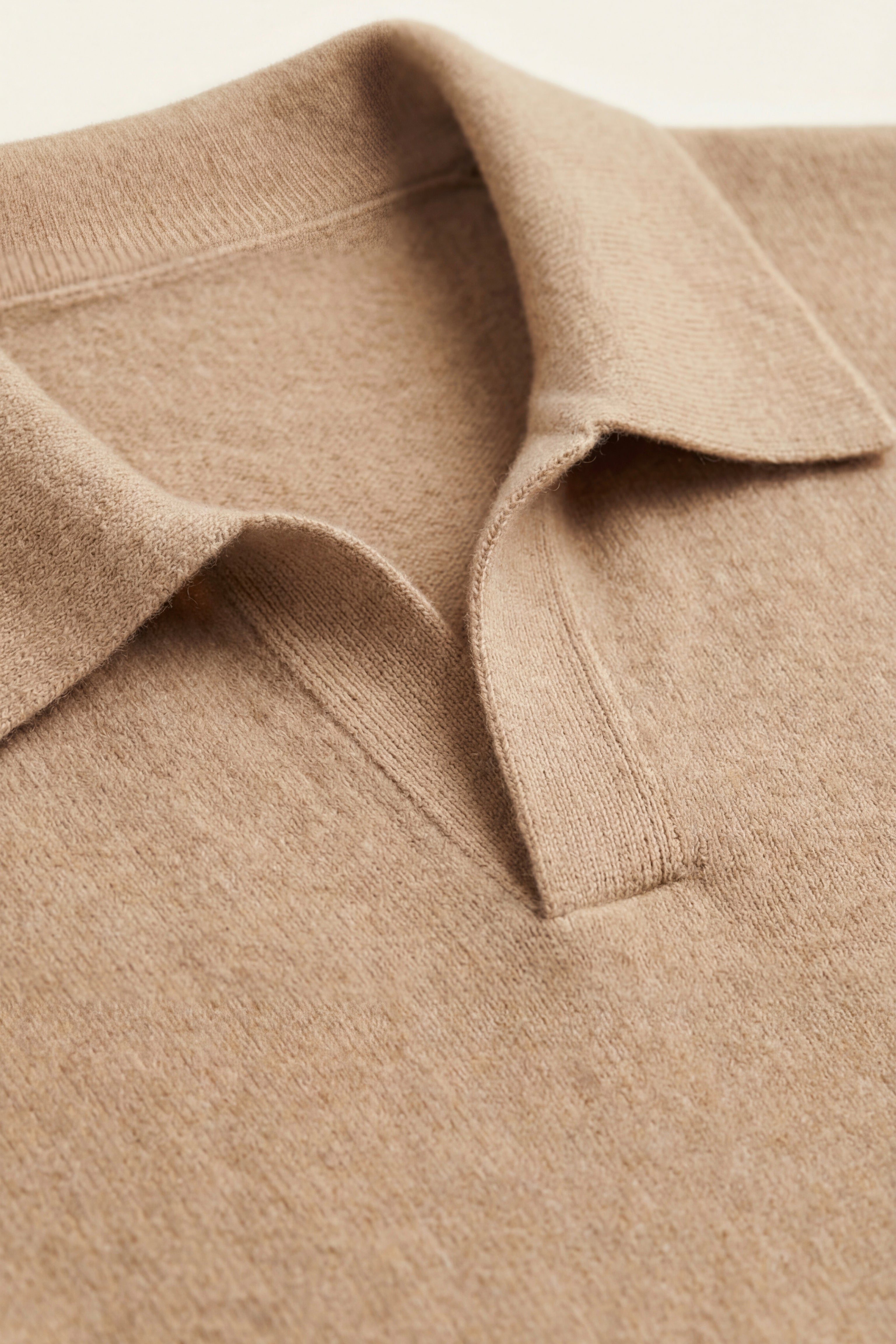 Marencio Cashmere Polo Maglia Marrone Chiaro