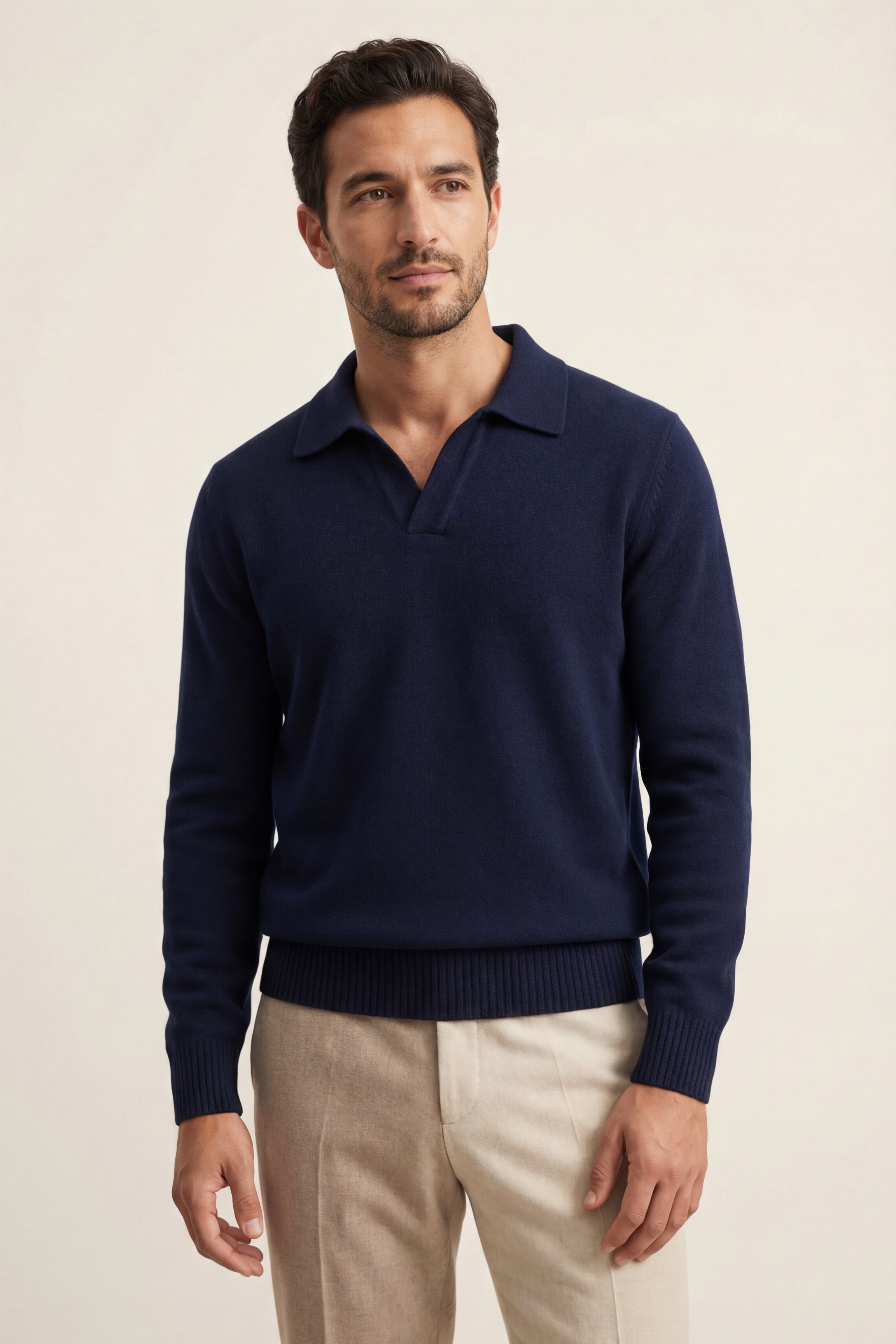 Marencio Maglia Polo Cashmere Blu Scuro